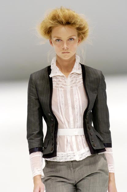 S/S 2005 Black Lace Panel Blazer