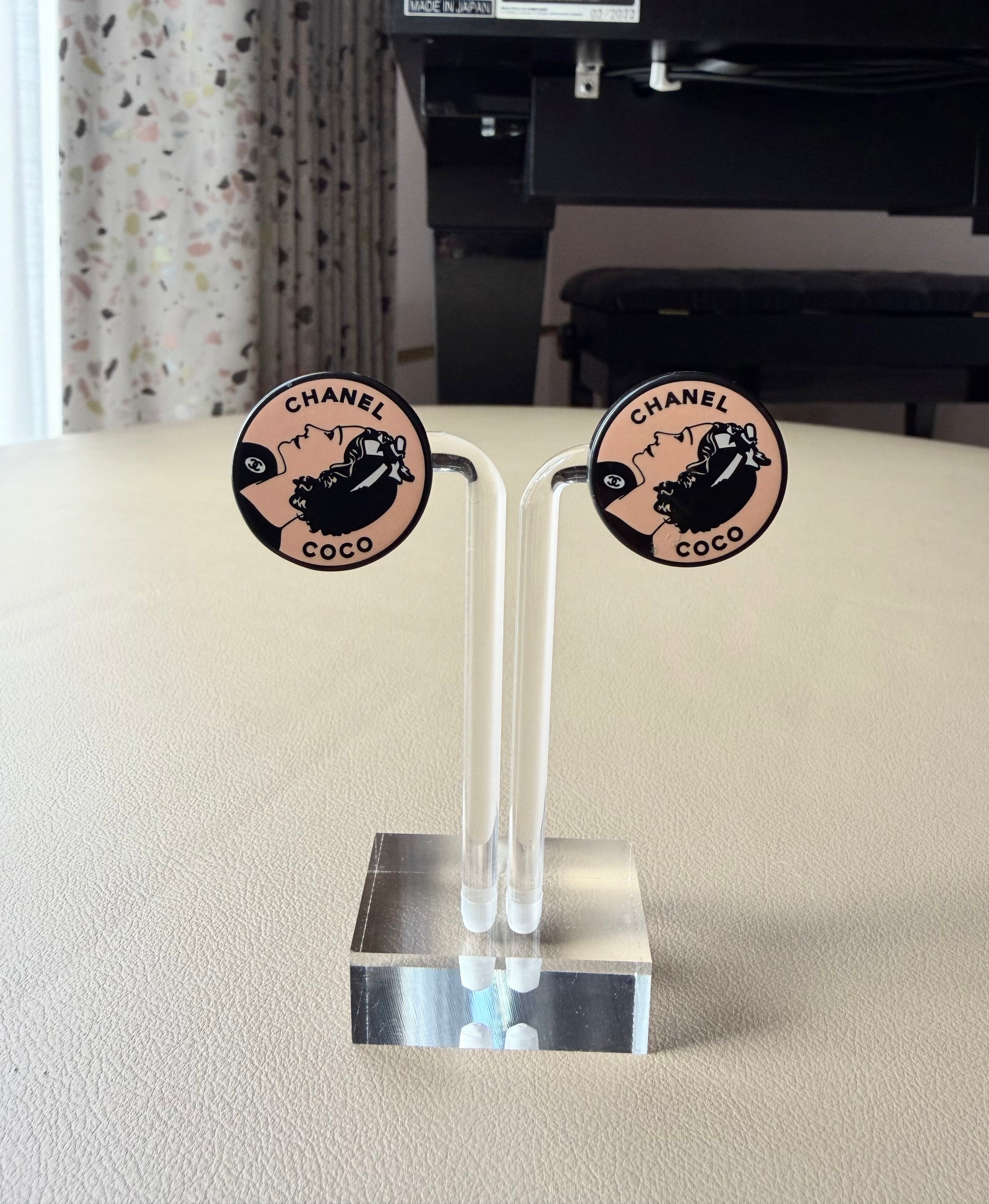 S/S 2003 ‘Coco Portrait’ Medallion Clip-On Earrings