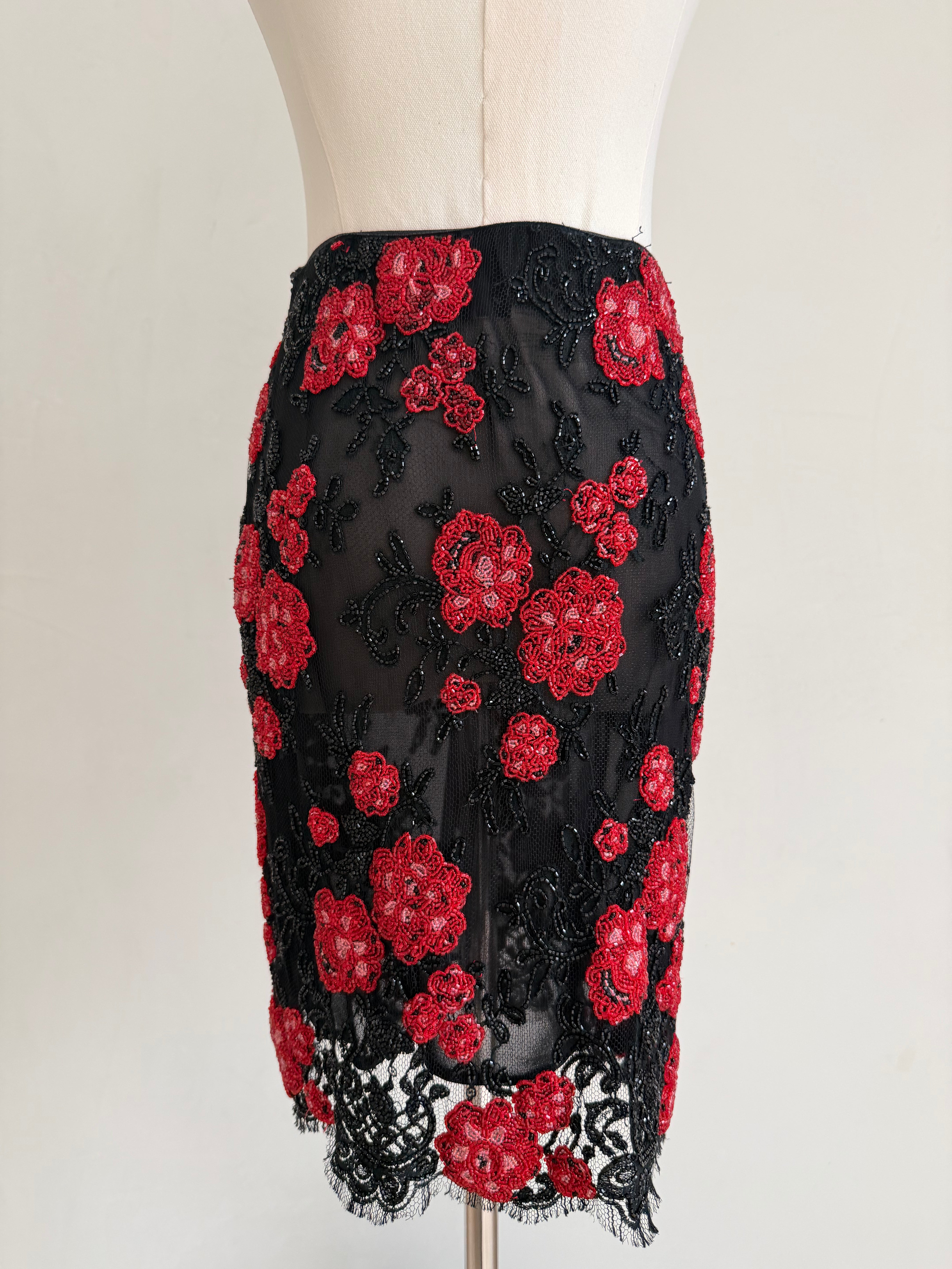 x Anna Molinari F/W 1991 Beaded Skirt