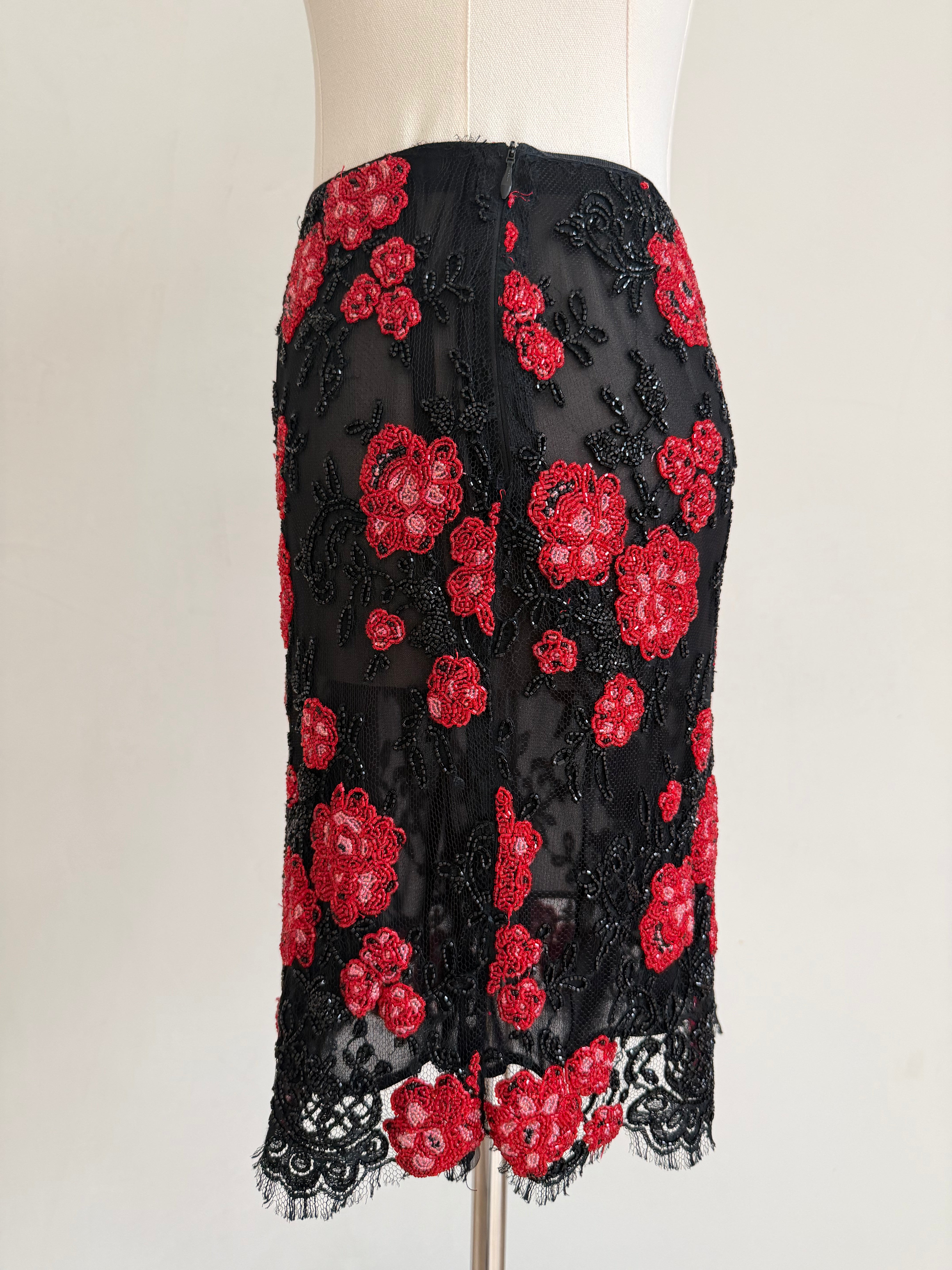 x Anna Molinari F/W 1991 Beaded Skirt