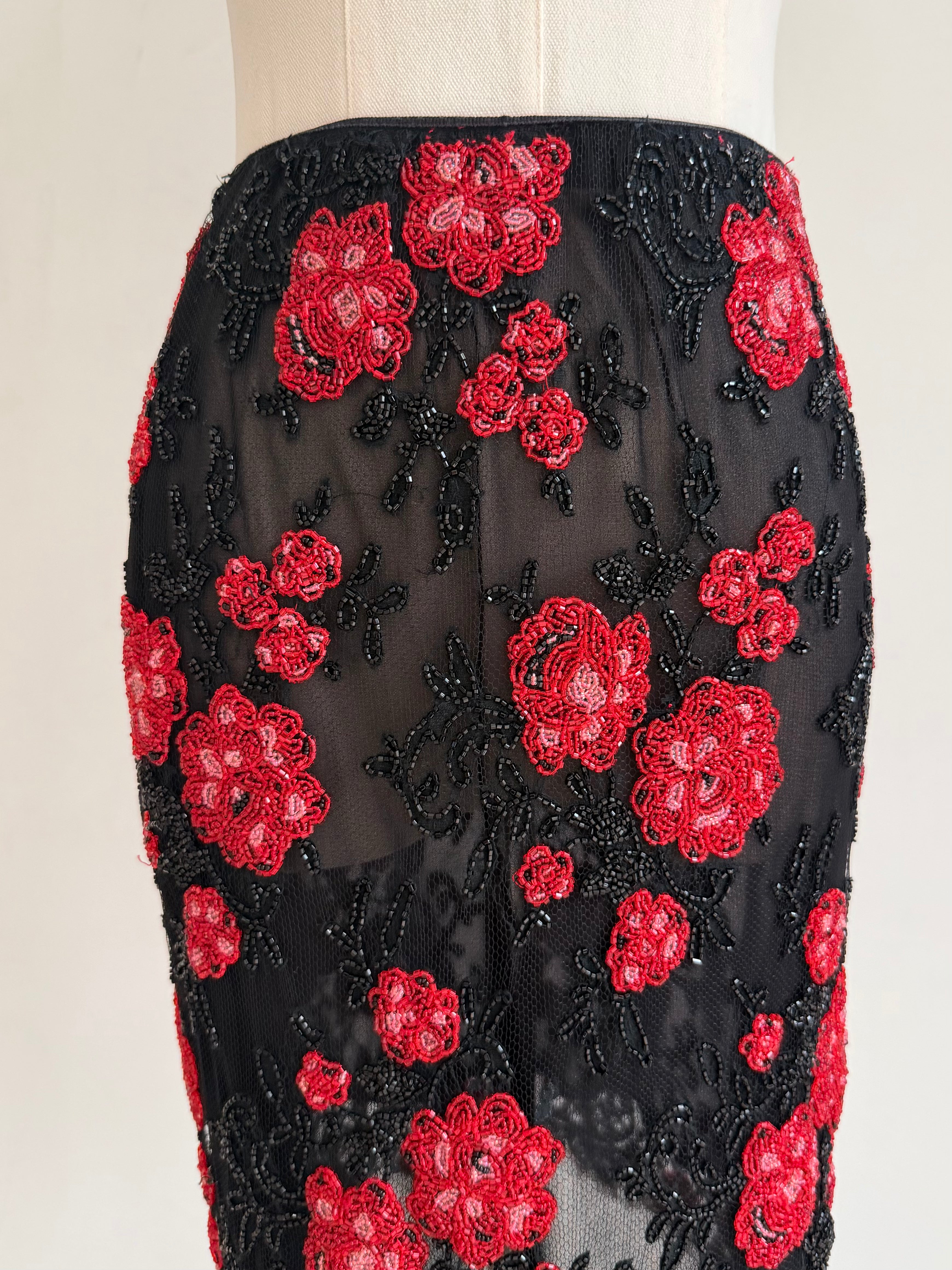 x Anna Molinari F/W 1991 Beaded Skirt