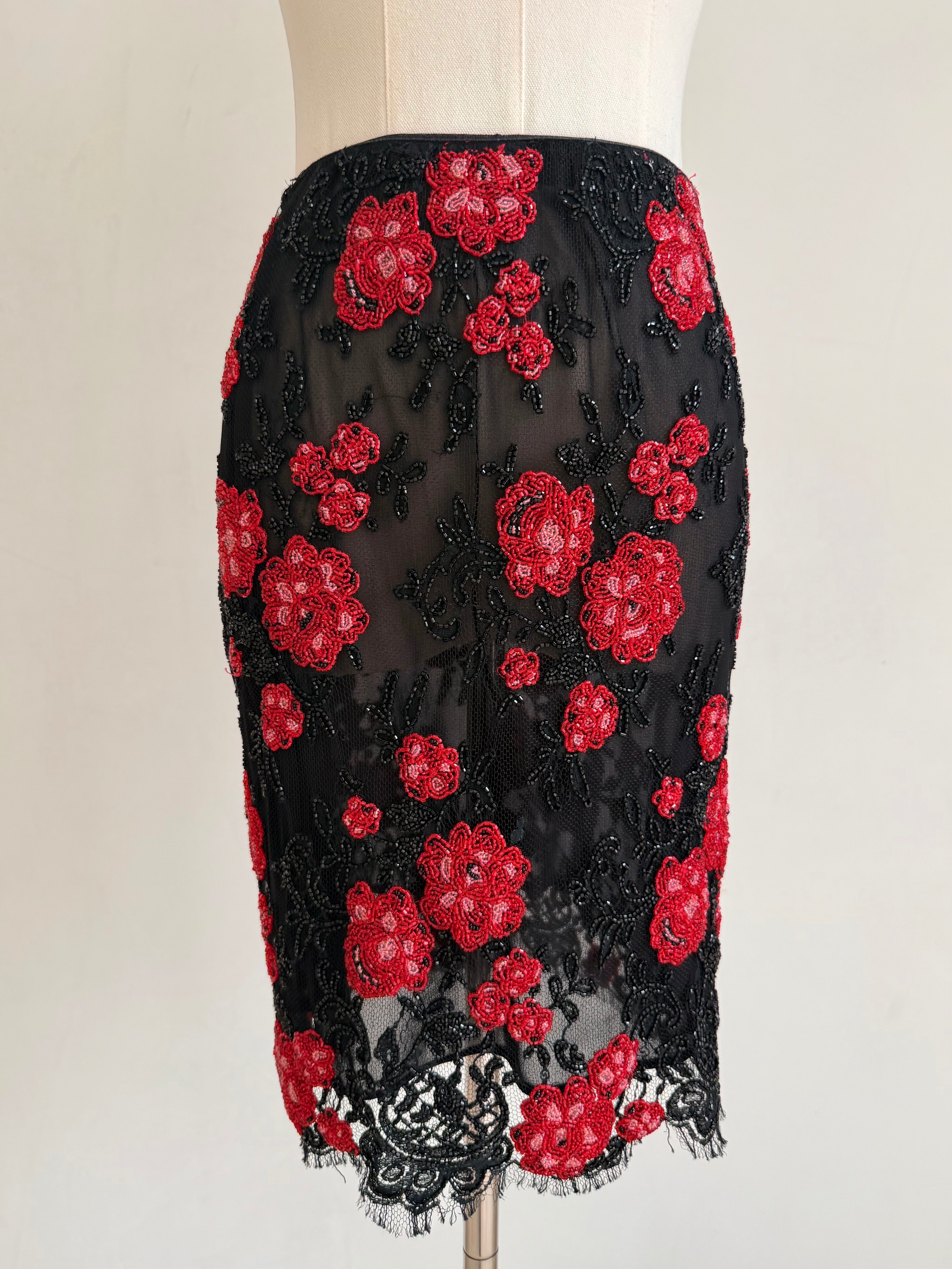 x Anna Molinari F/W 1991 Beaded Skirt