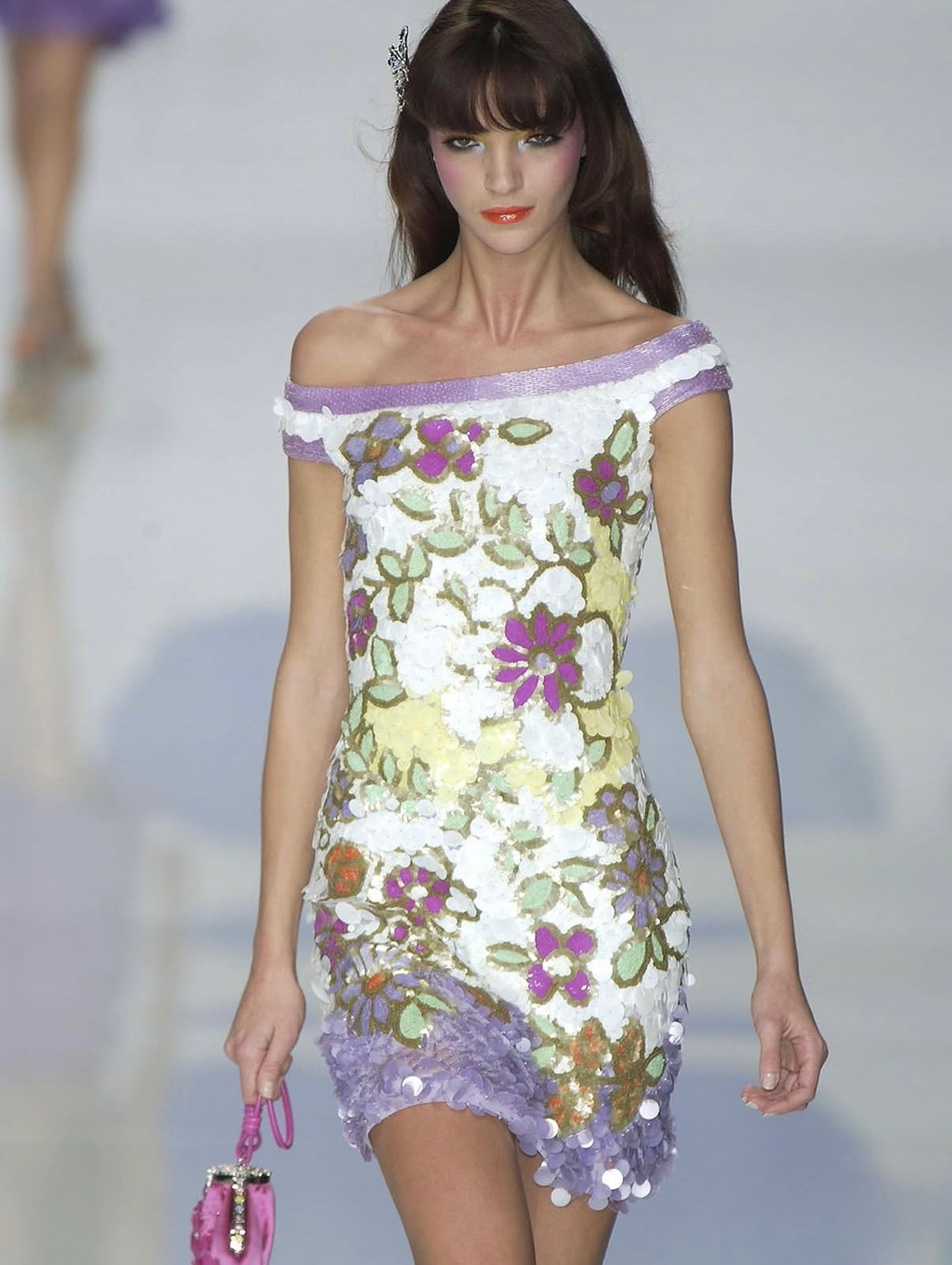 S/S 2004 Floral Sequin Mini Dress