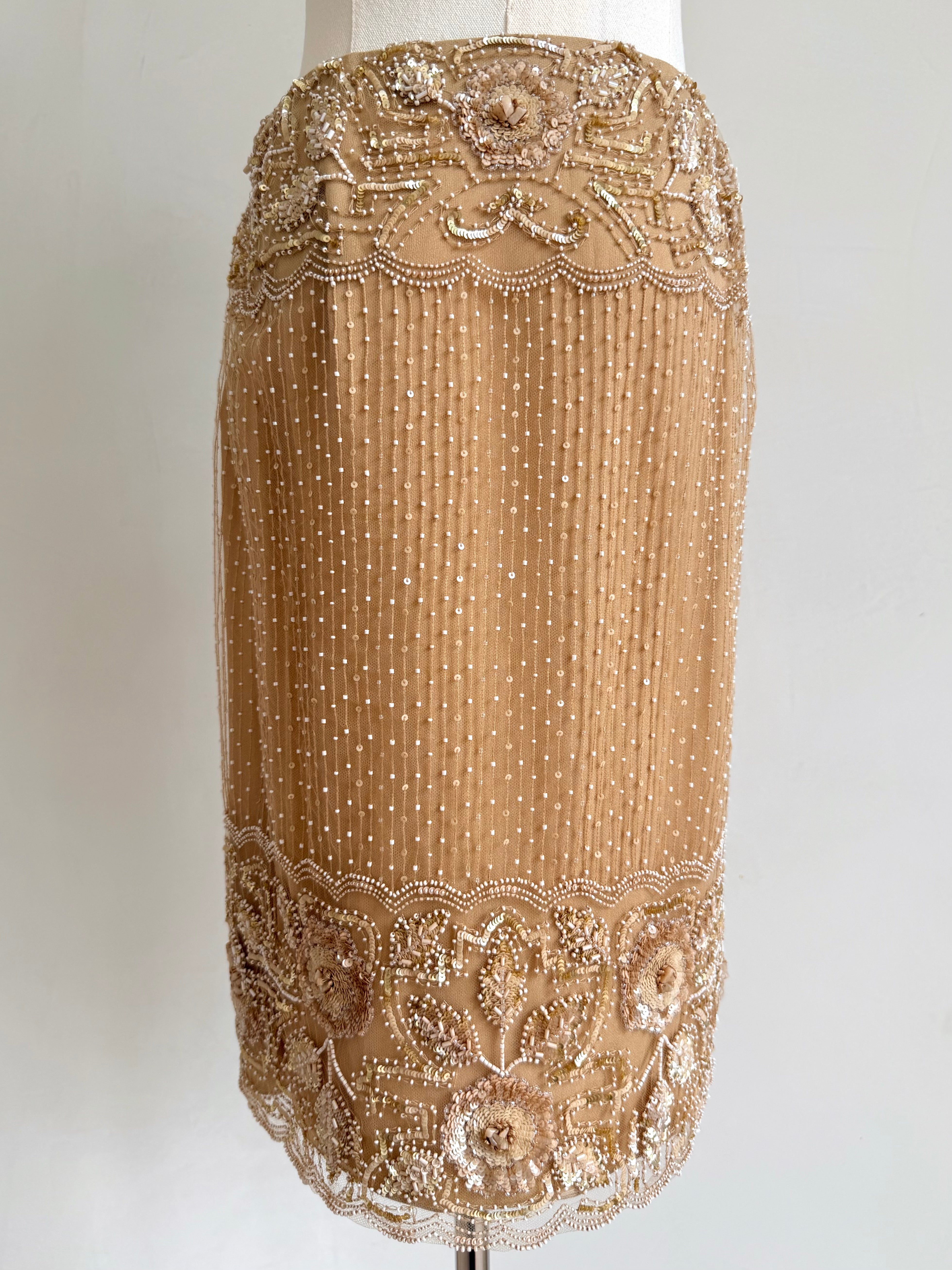 2000s Fully Embellished Midi Skirt