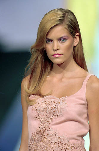 S/S 2000 Pink Floral Lace Boutique Top
