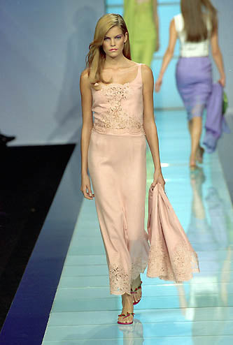 S/S 2000 Pink Floral Lace Boutique Top