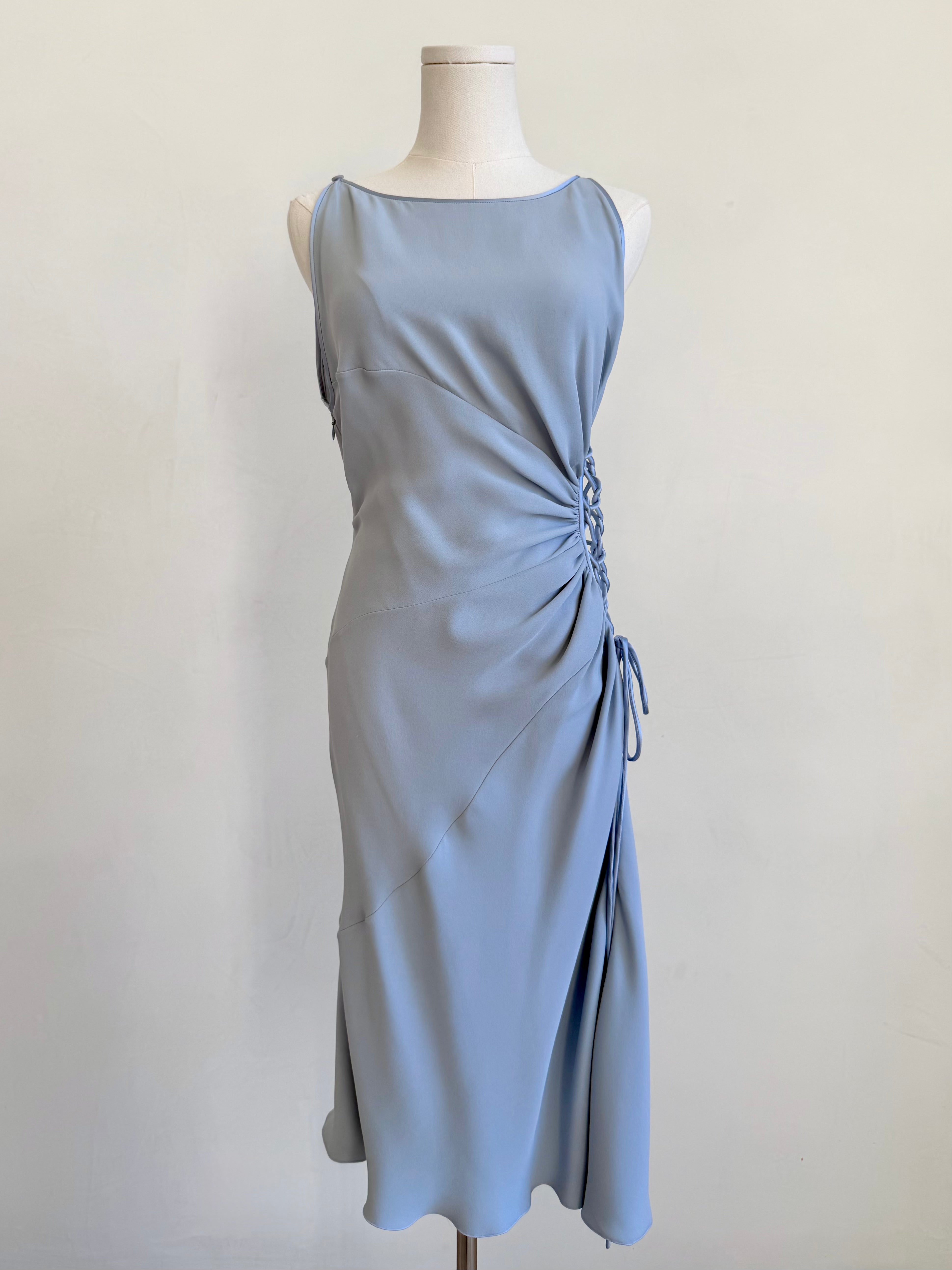 S/S 2004 Light Blue Side Lace-Up Dress