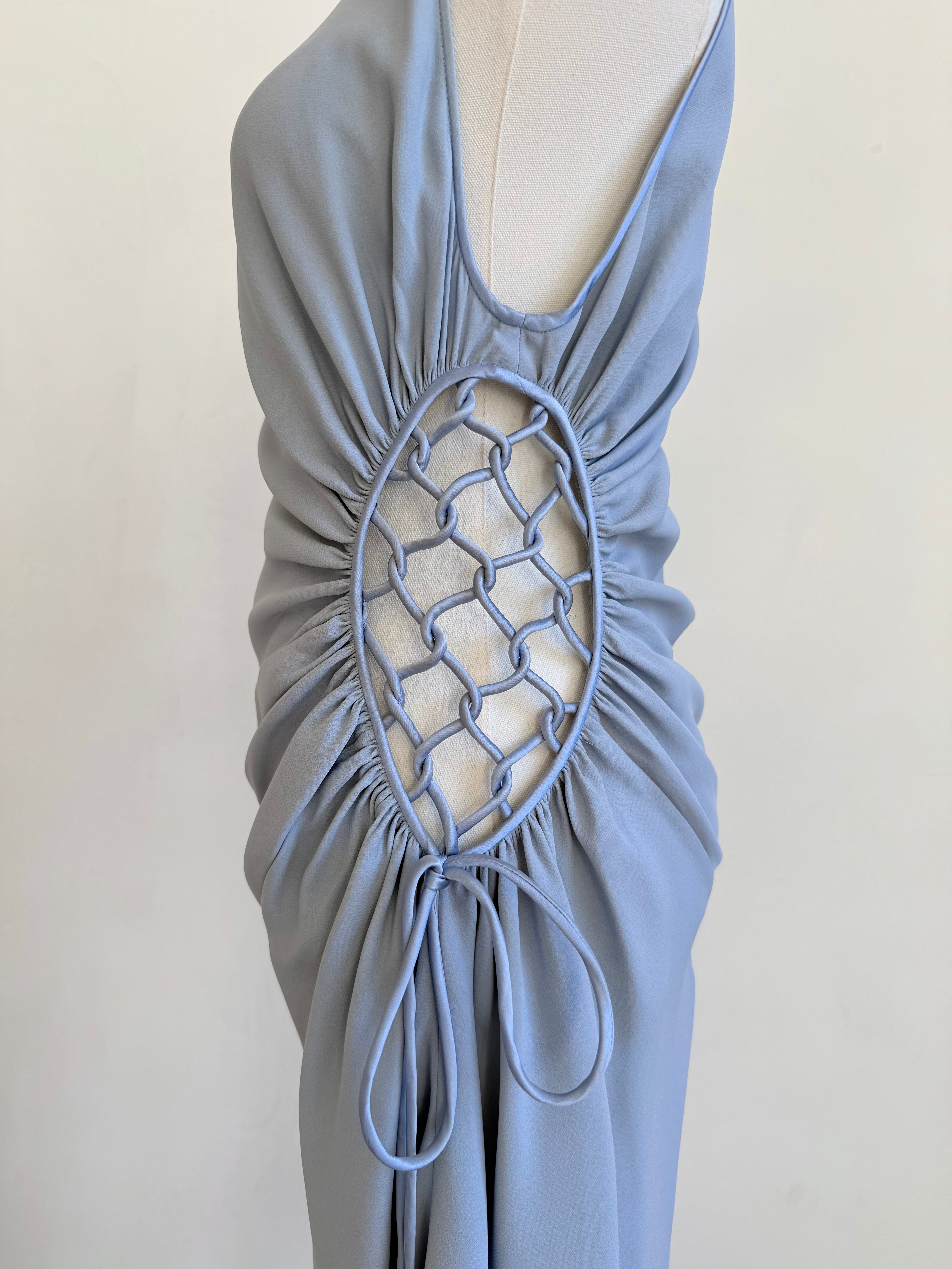 S/S 2004 Light Blue Side Lace-Up Dress