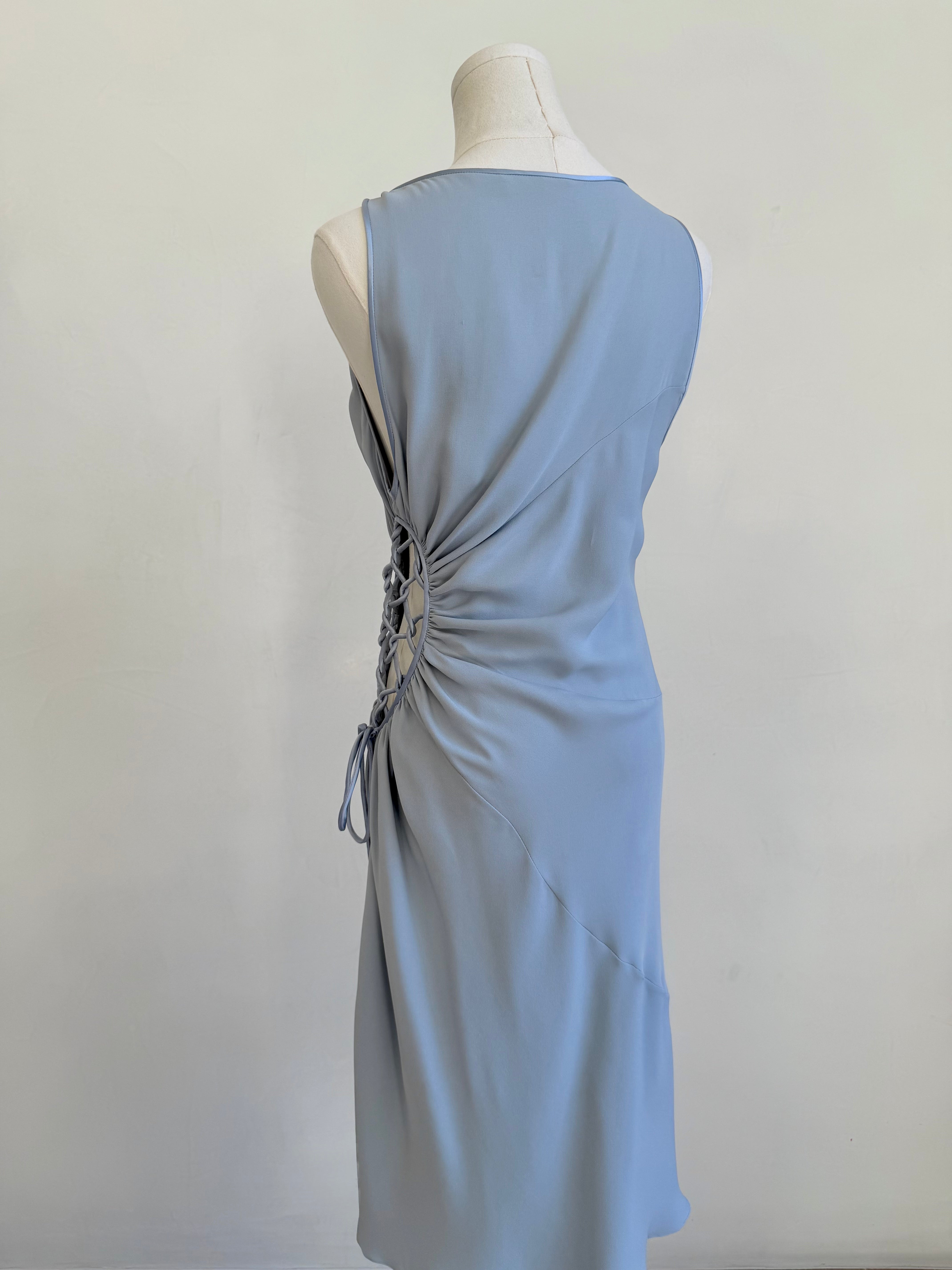 S/S 2004 Light Blue Side Lace-Up Dress