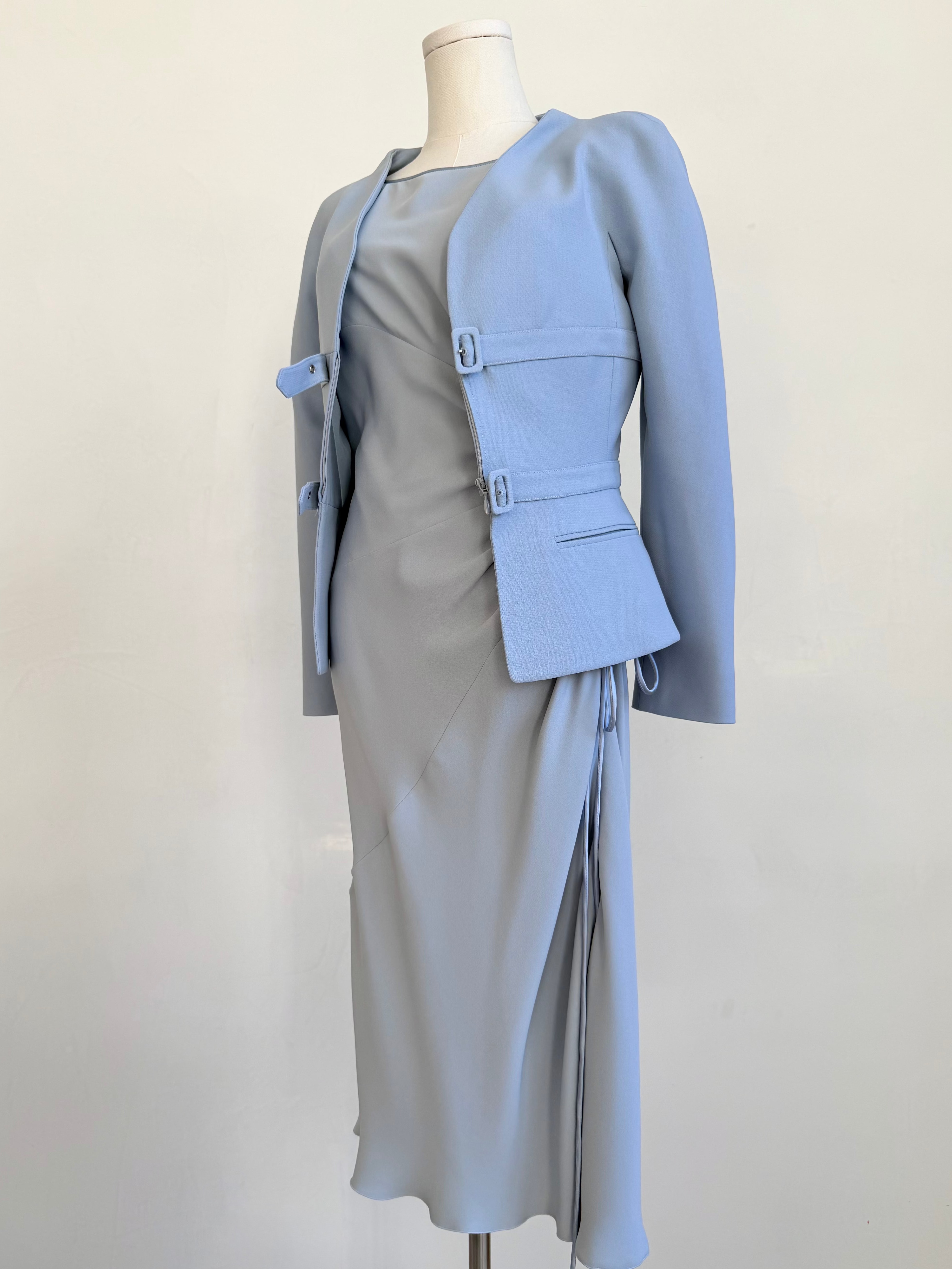S/S 2004 Light Blue Side Lace-Up Dress