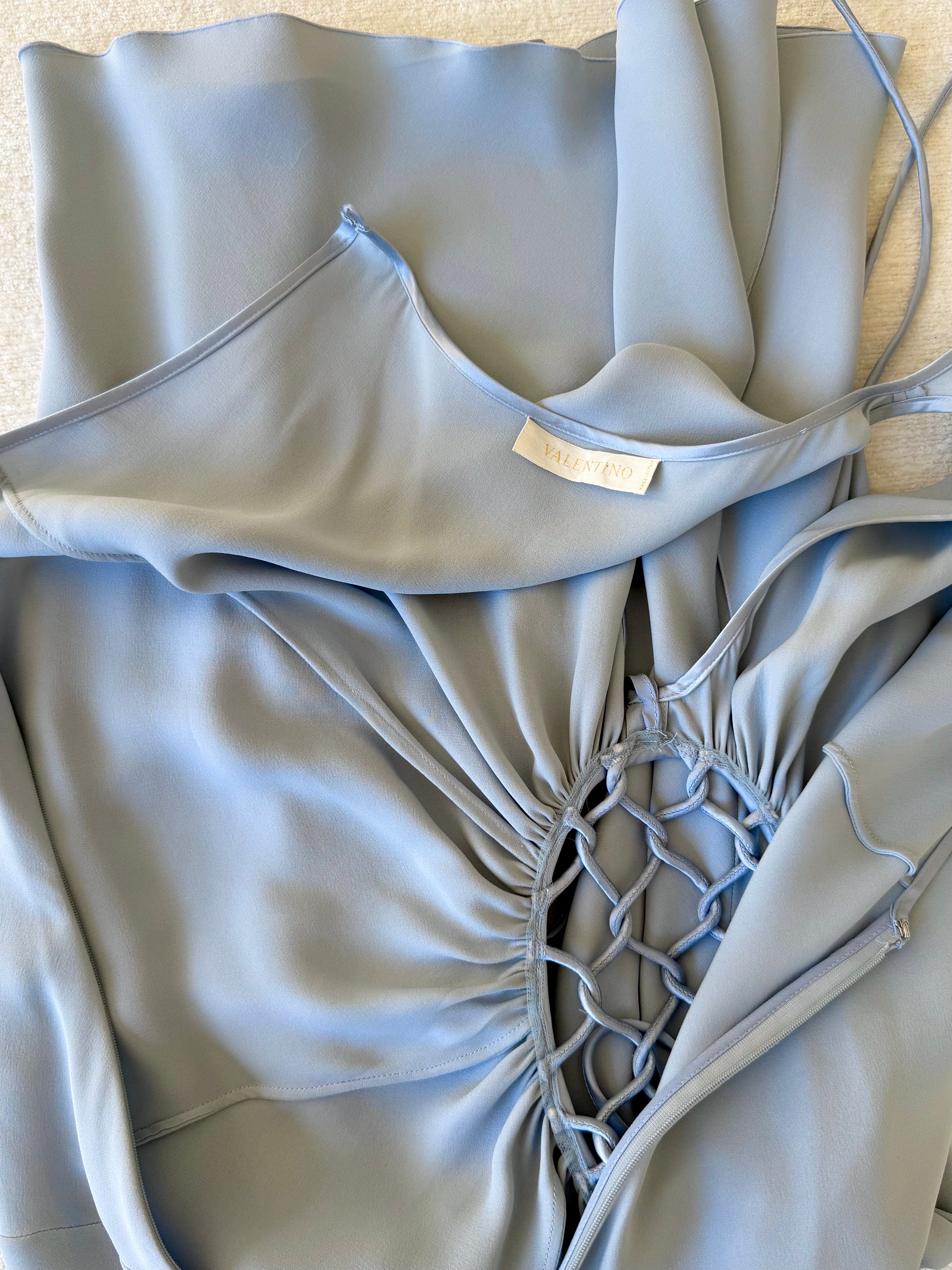 S/S 2004 Light Blue Side Lace-Up Dress