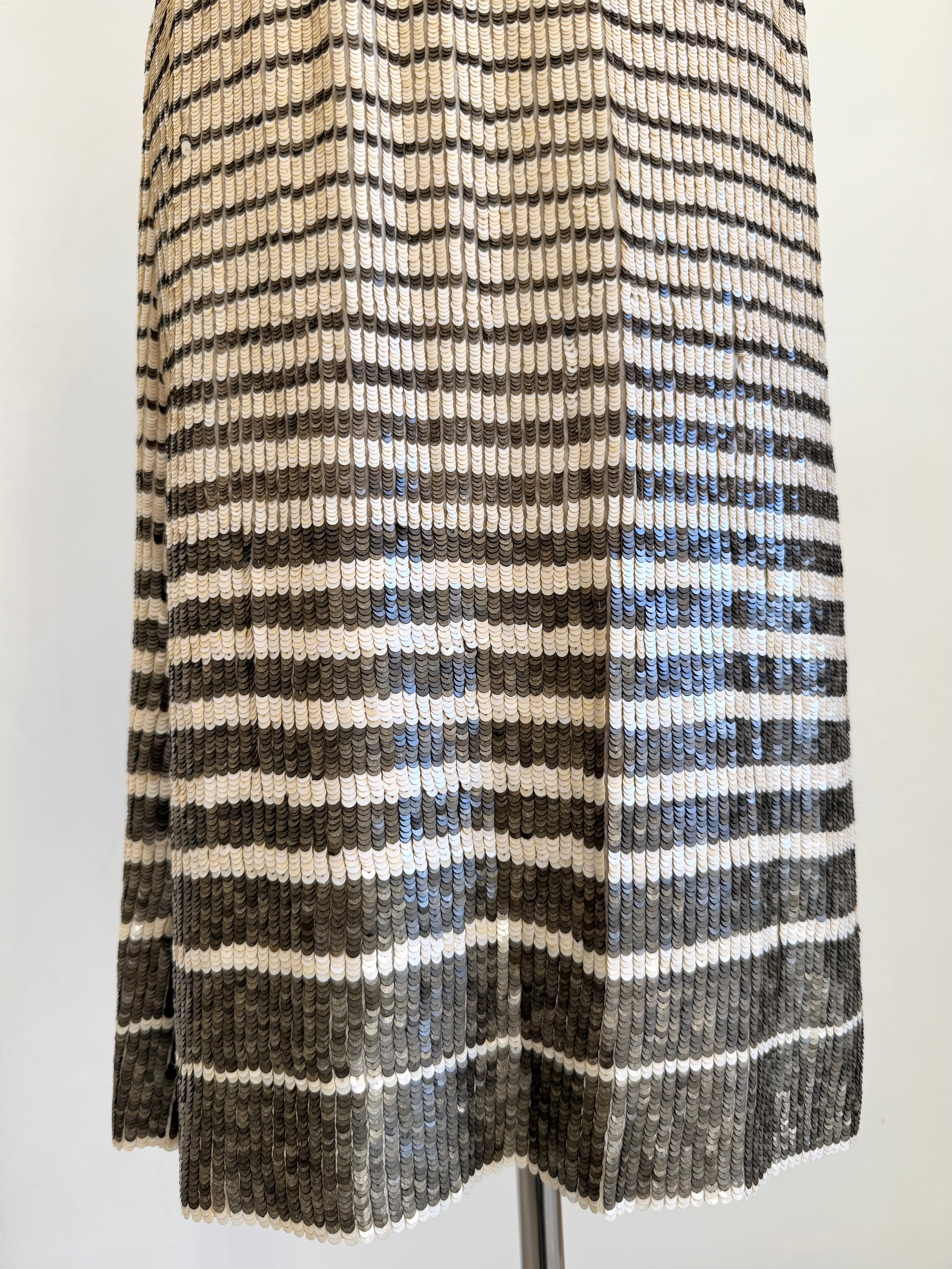 NWT S/S 2001 Striped Sequin Skirt