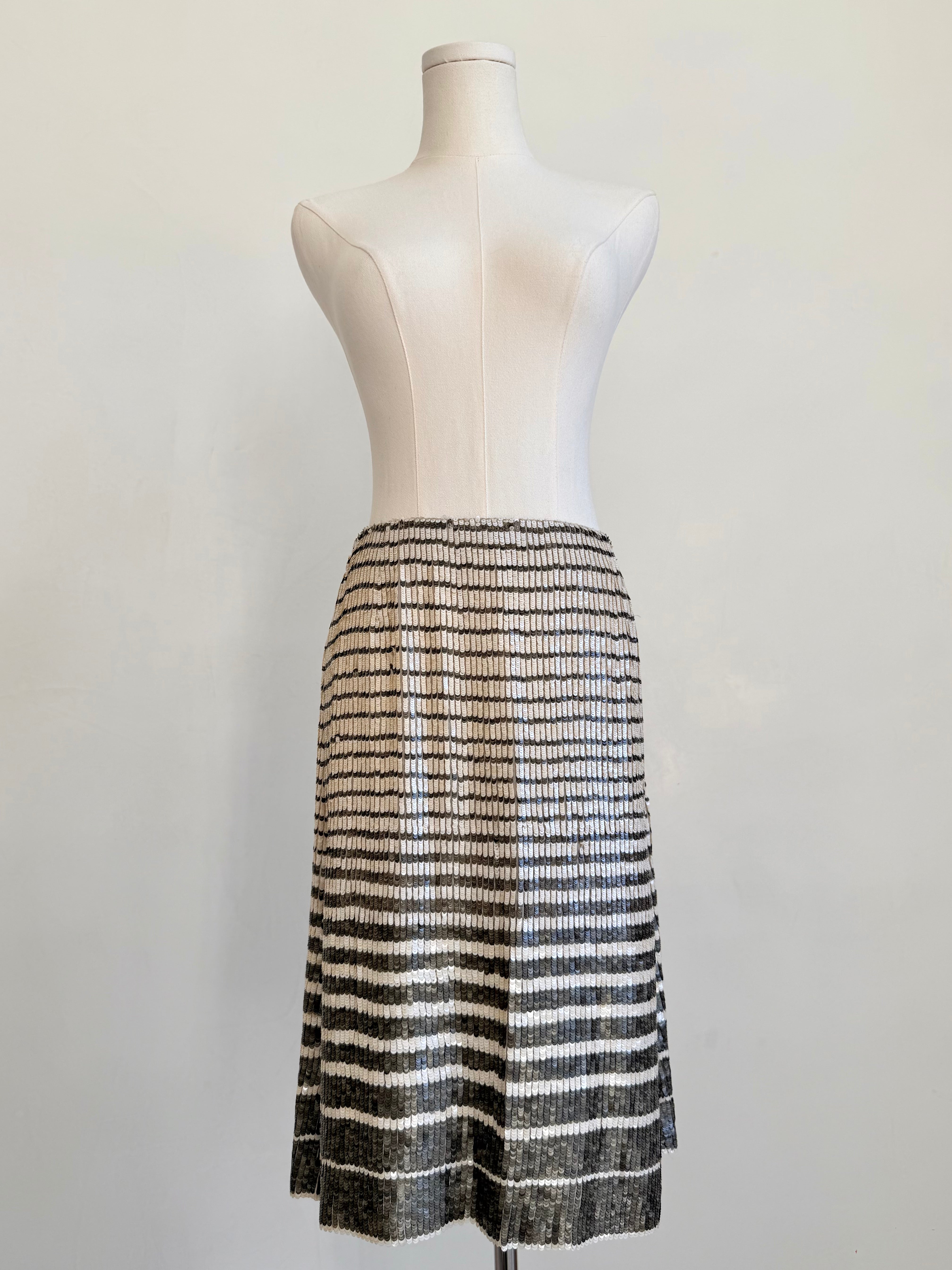 NWT S/S 2001 Striped Sequin Skirt