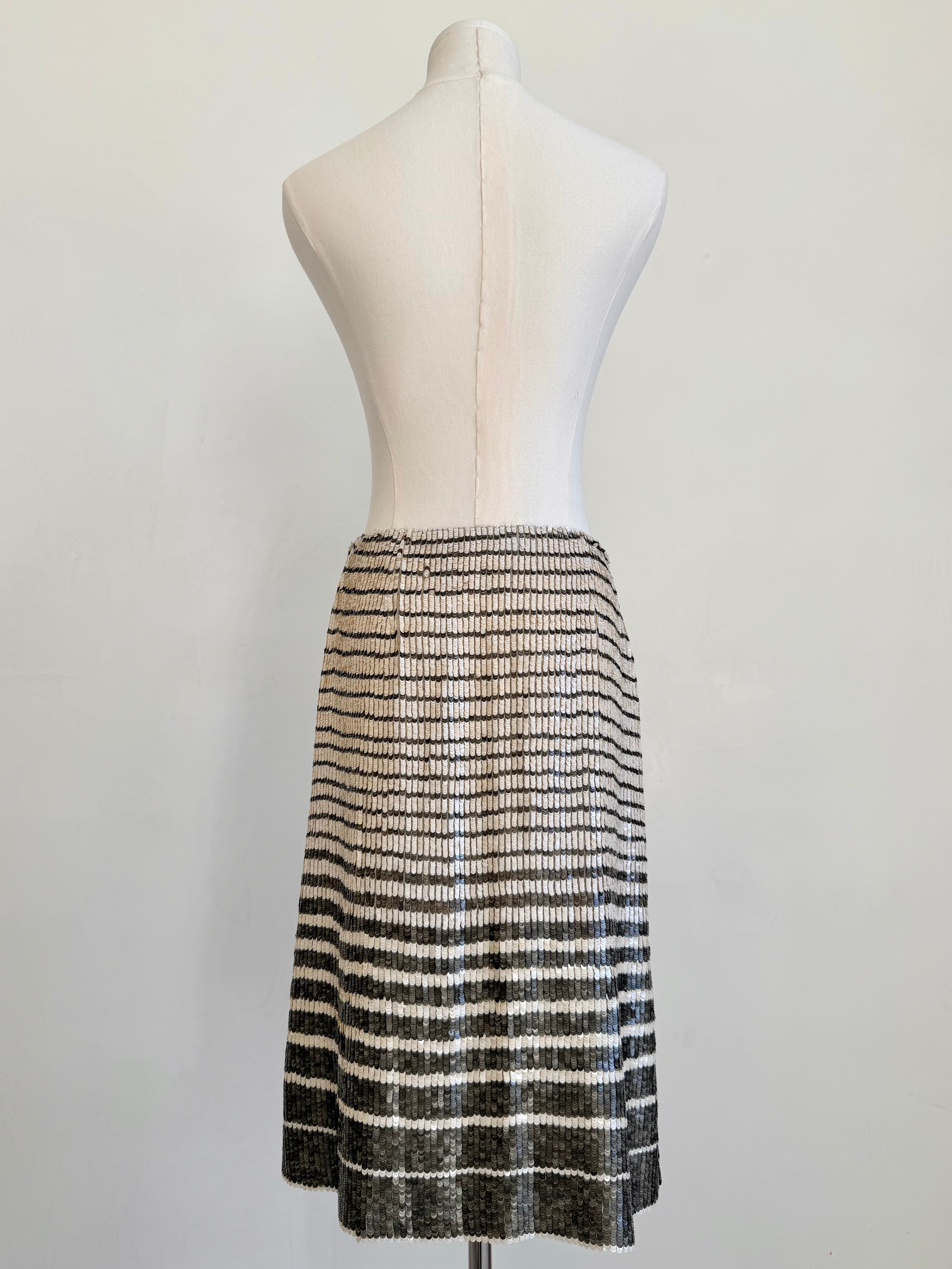 NWT S/S 2001 Striped Sequin Skirt
