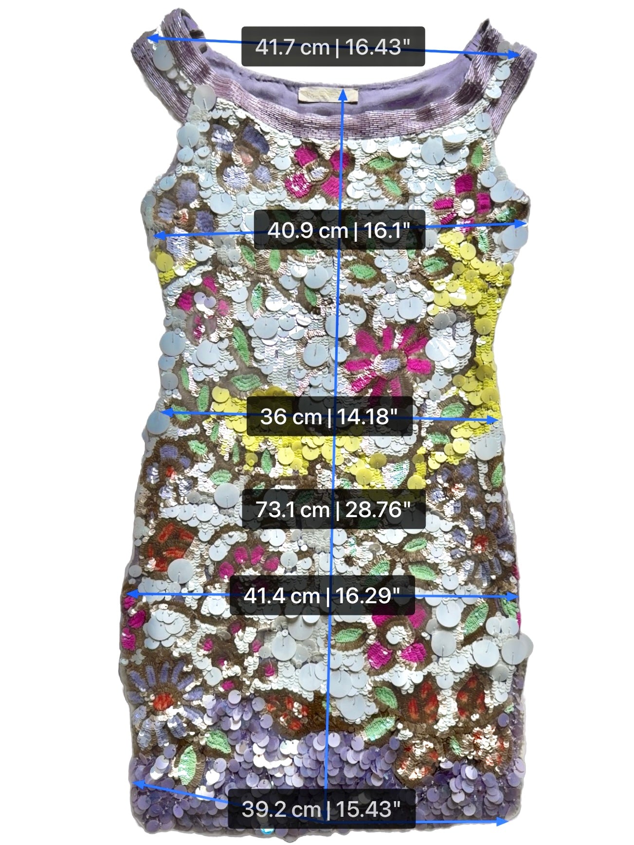S/S 2004 Floral Sequin Mini Dress