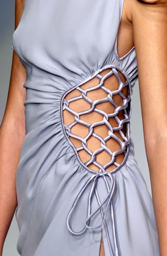 S/S 2004 Light Blue Side Lace-Up Dress