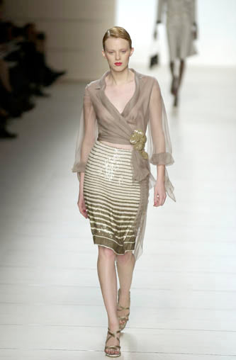 NWT S/S 2001 Striped Sequin Skirt
