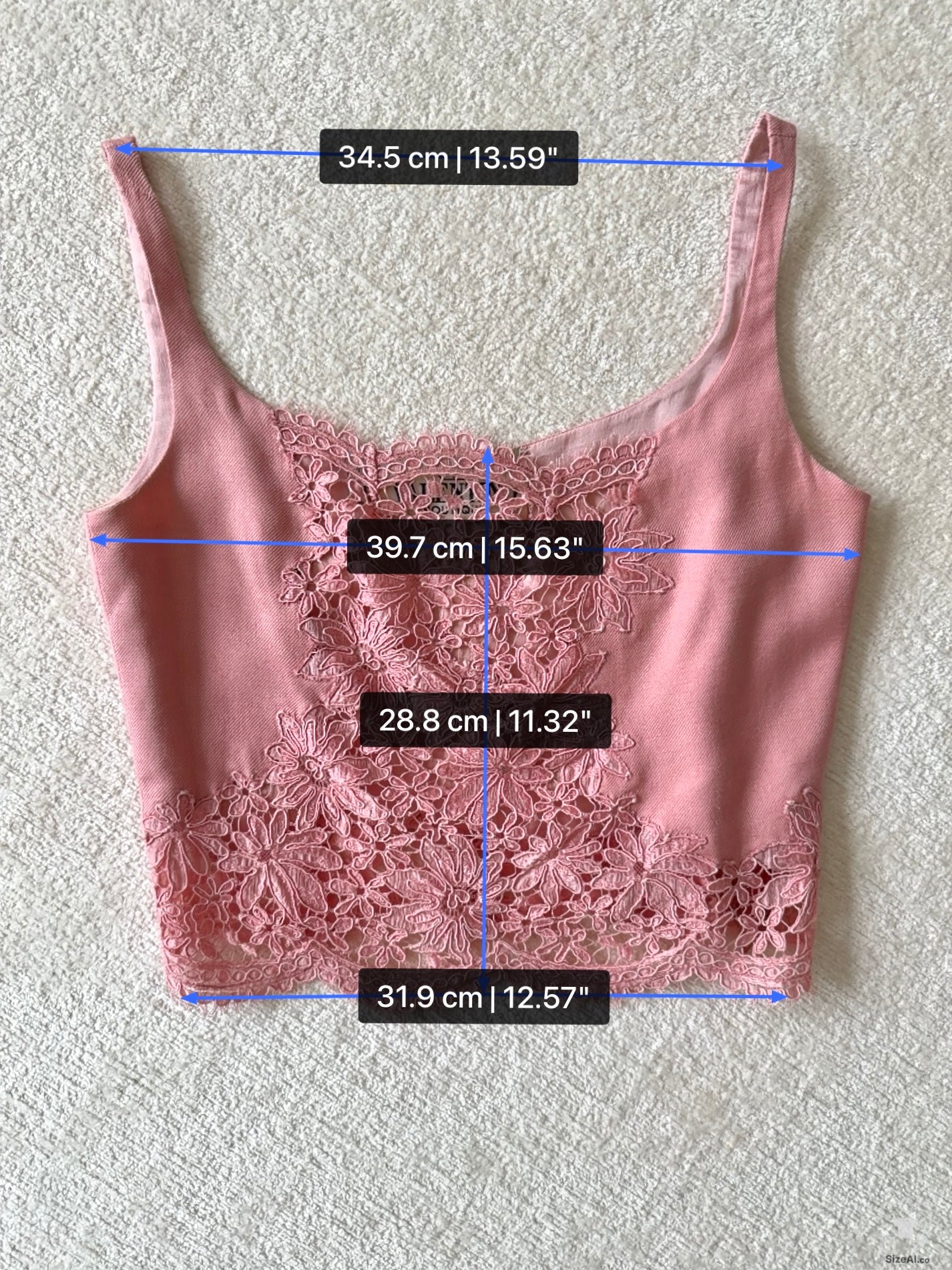 S/S 2000 Pink Floral Lace Boutique Top