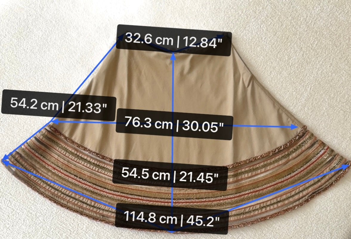 S/S 2005 Khaki Skirt with Beaded Embellishment Trim