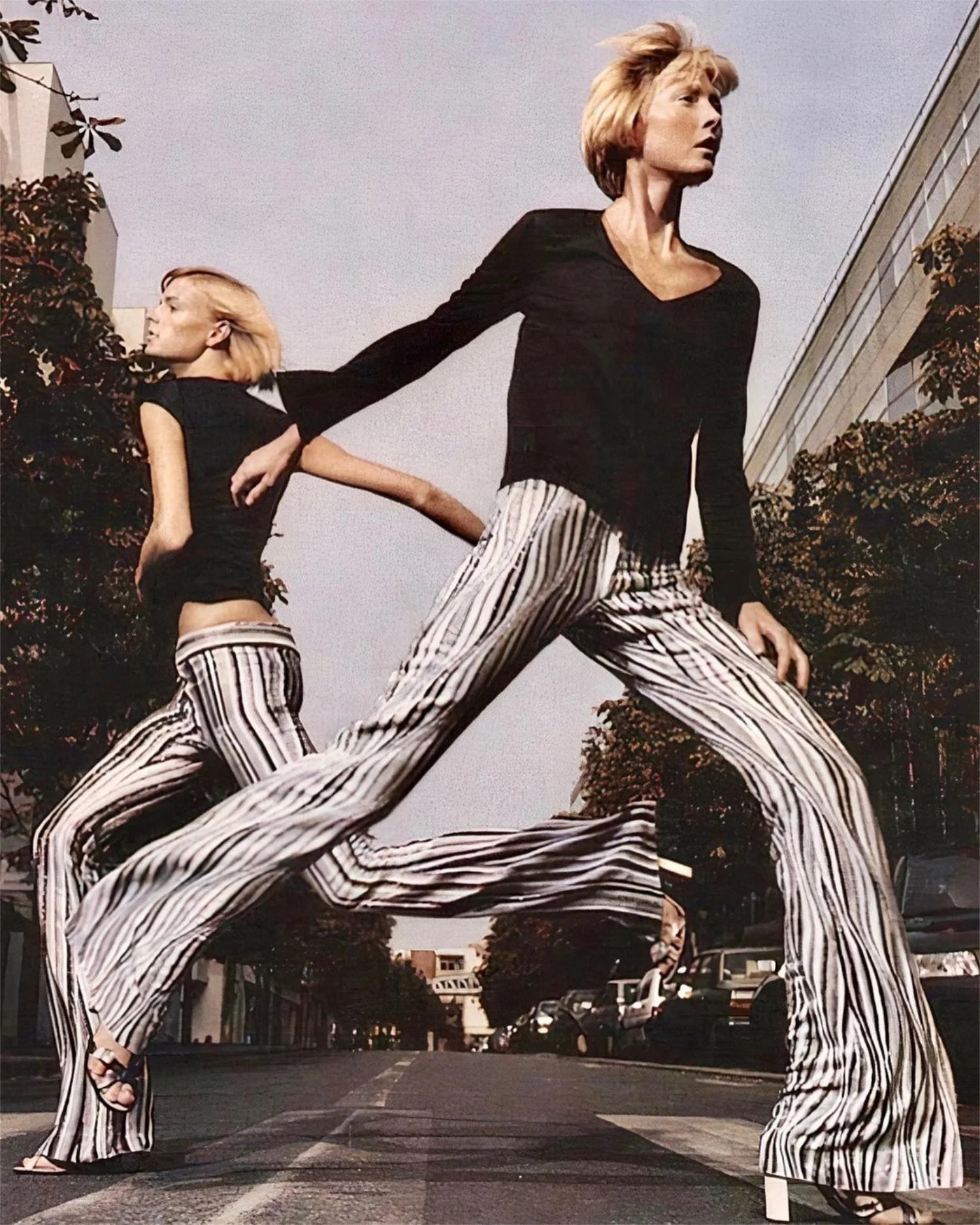 S/S 2000 Beaded Striped Pants