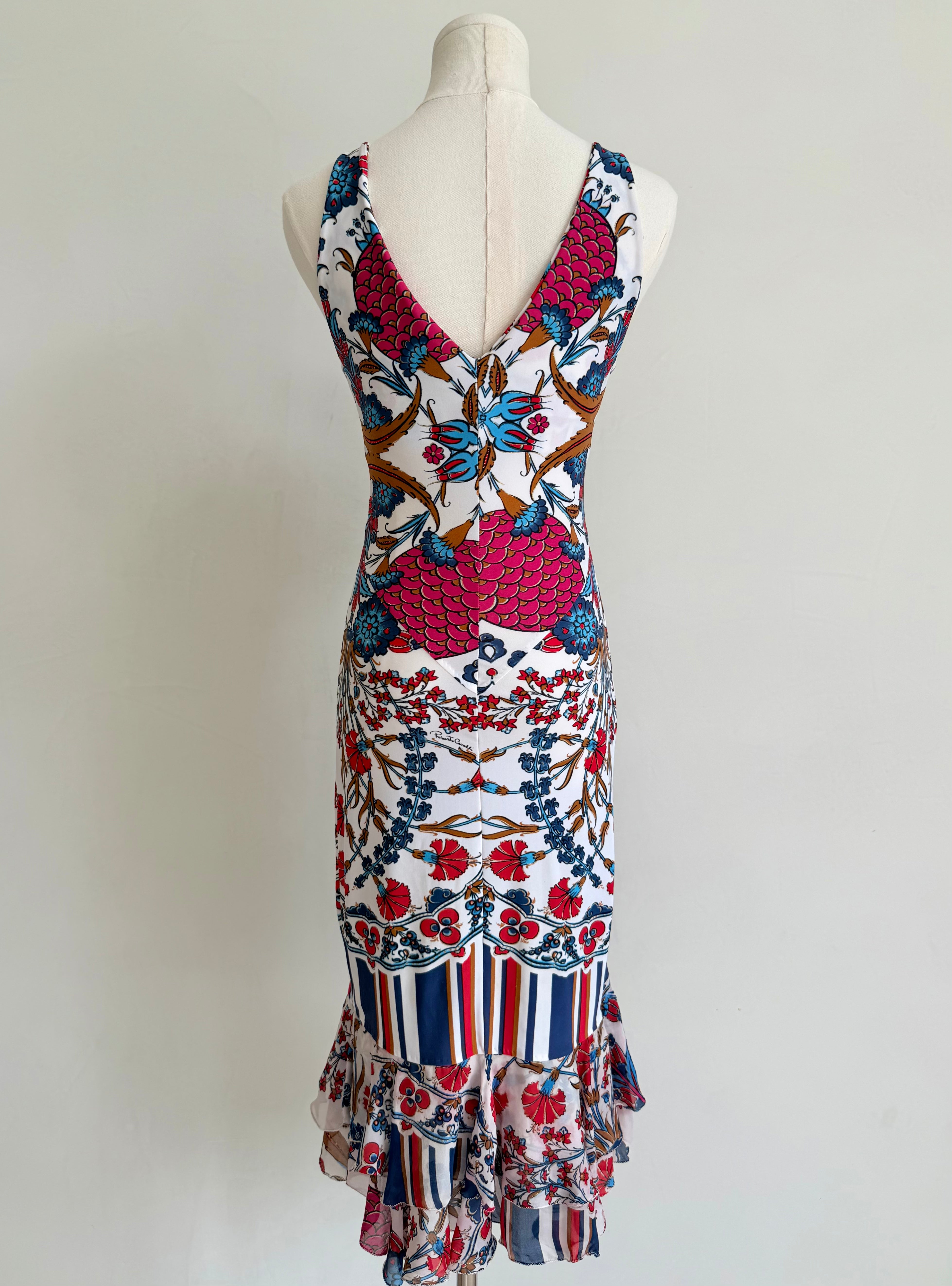 S/S 2006 Floral Print Ruffle Midi Dress