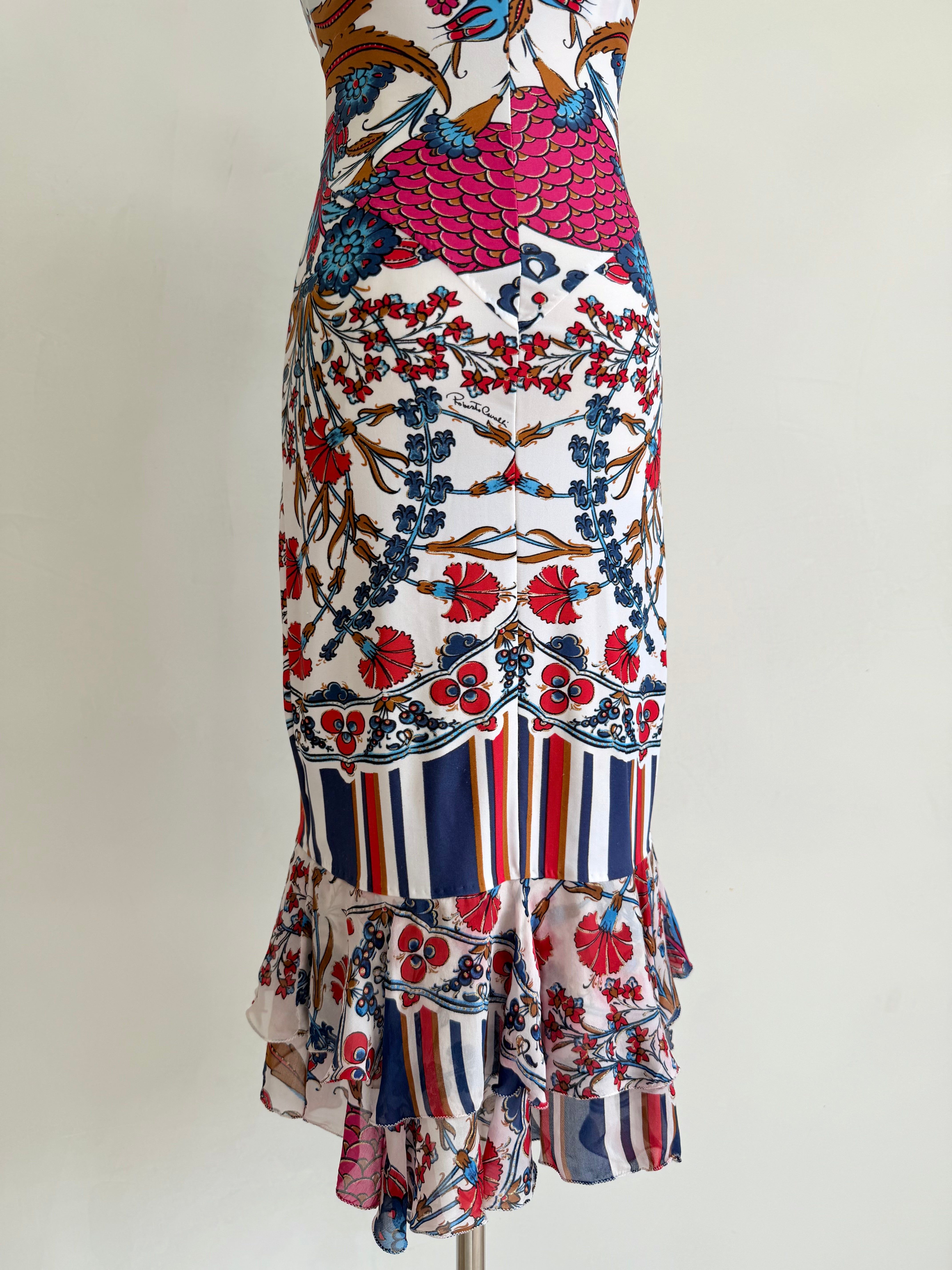 S/S 2006 Floral Print Ruffle Midi Dress