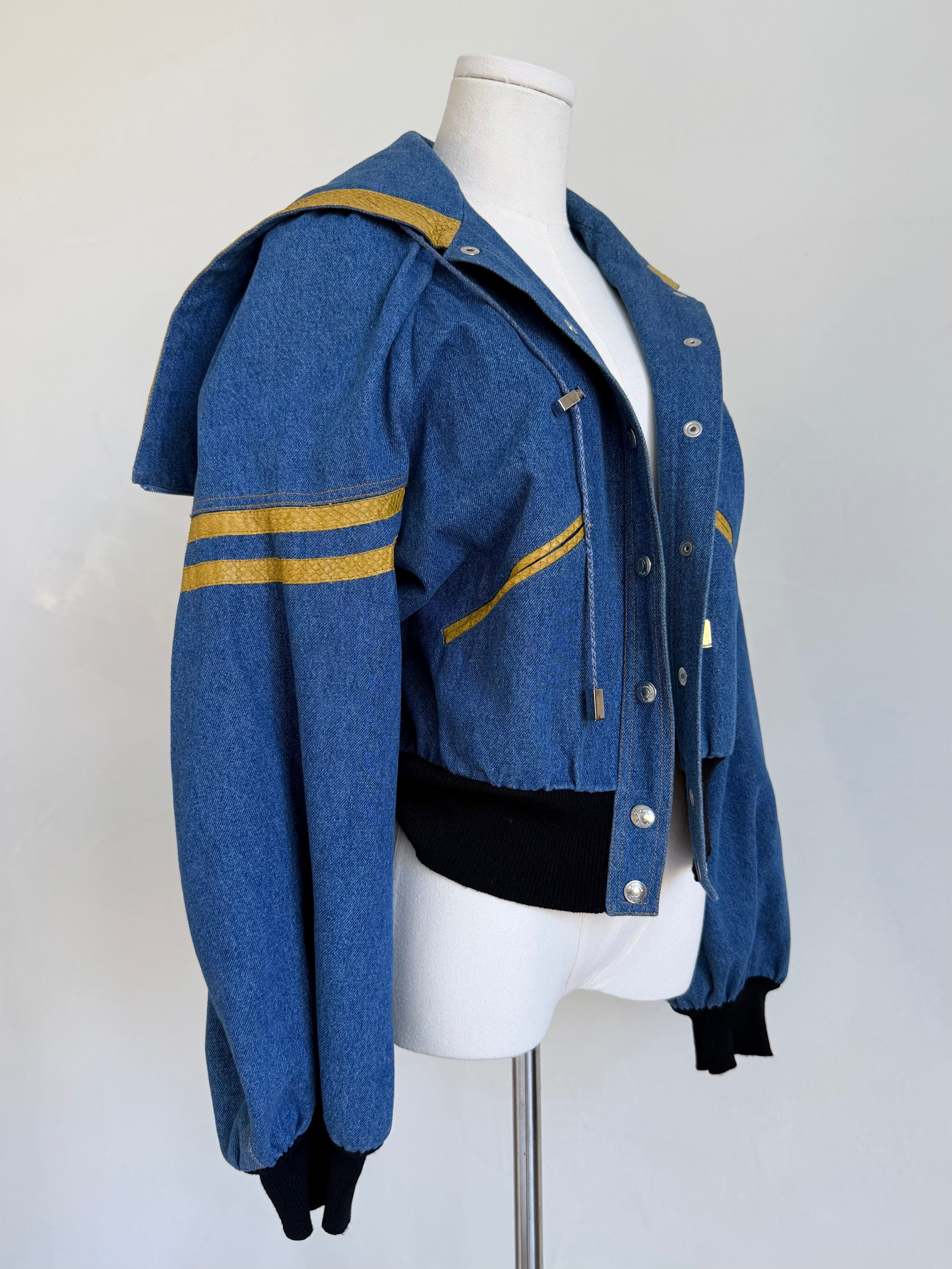 S/S 2003 “Addict” Denim Bomber Jacket