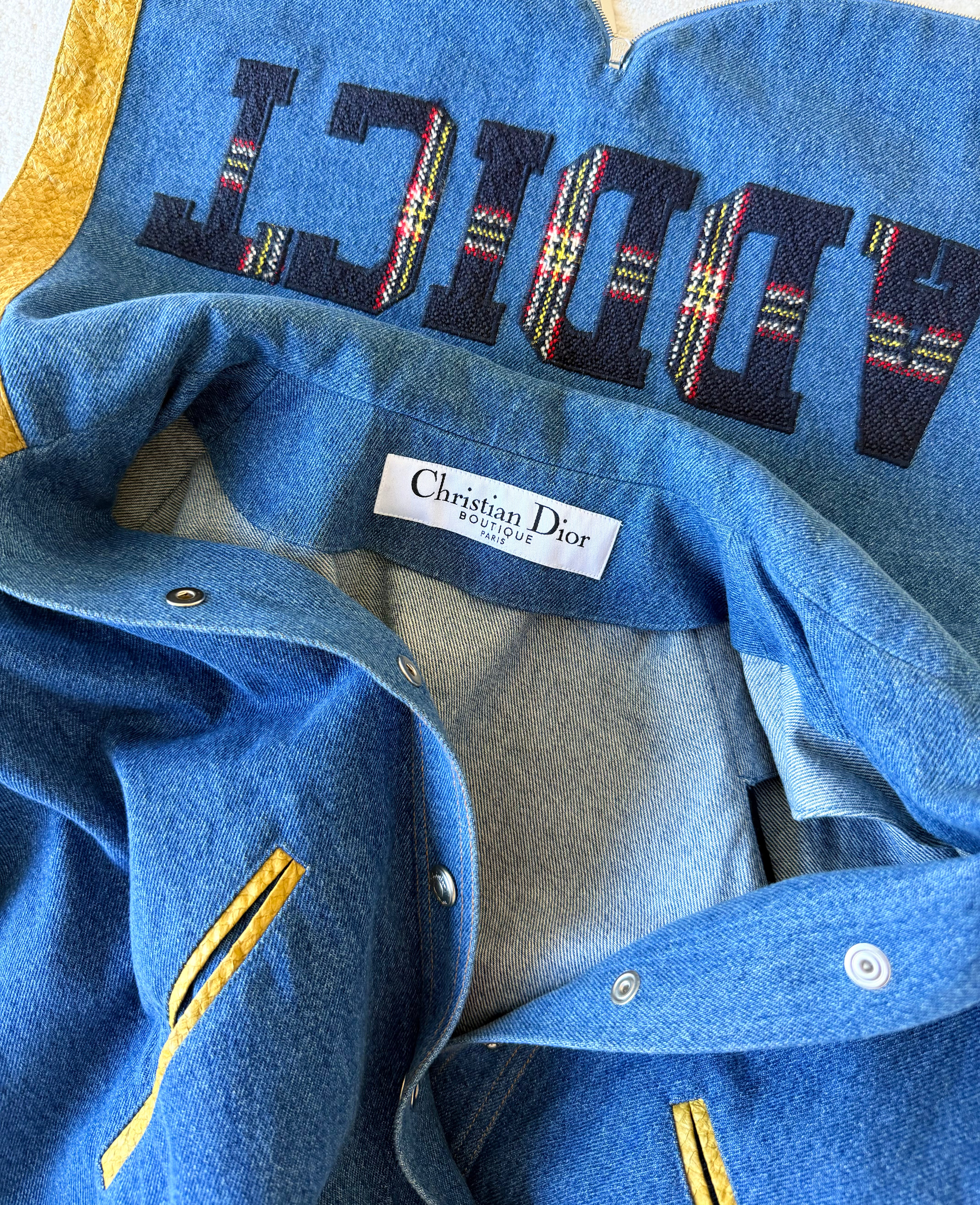 S/S 2003 “Addict” Denim Bomber Jacket