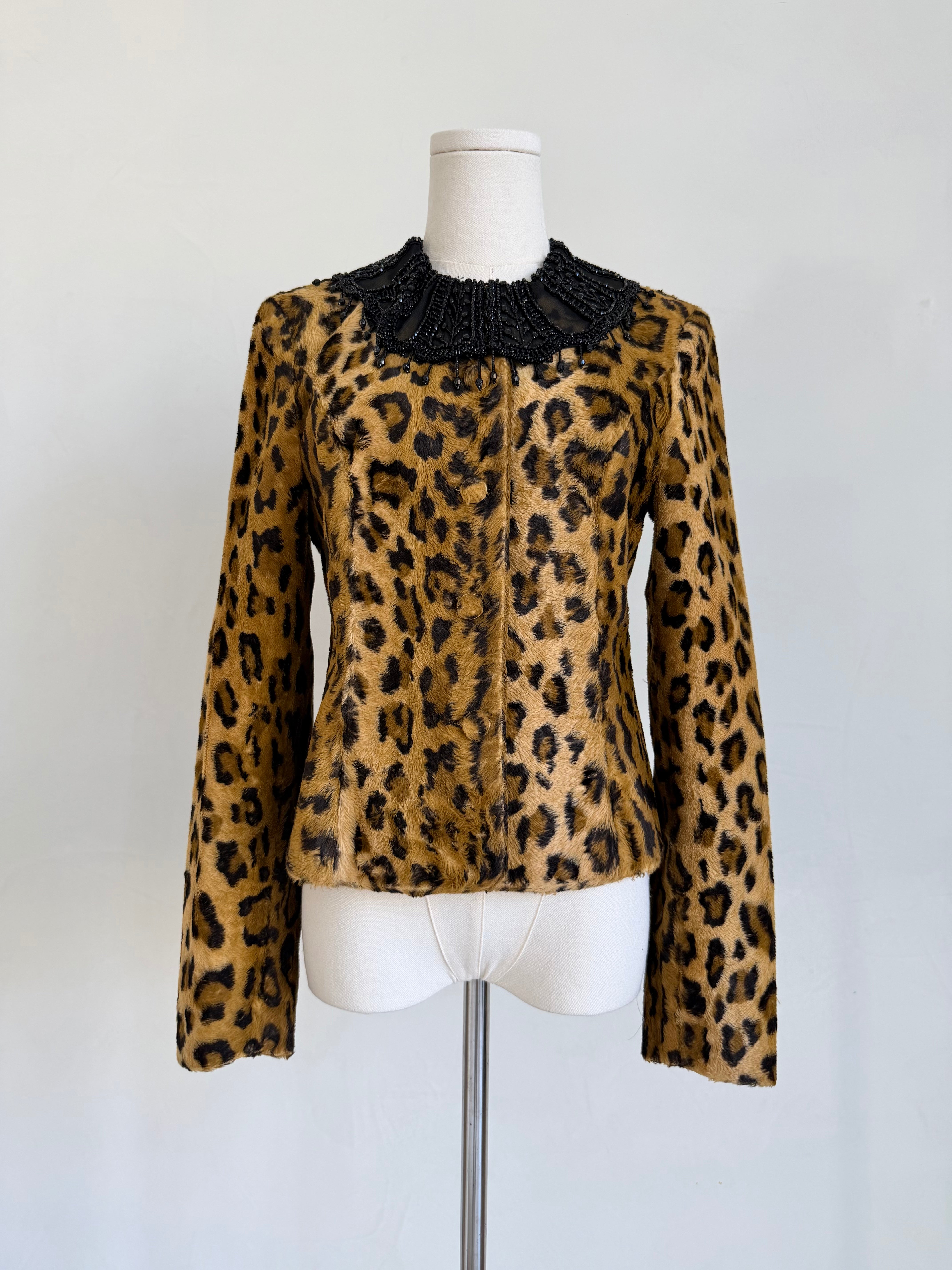 F/W 1994 Runway Leopard Beaded Jacket