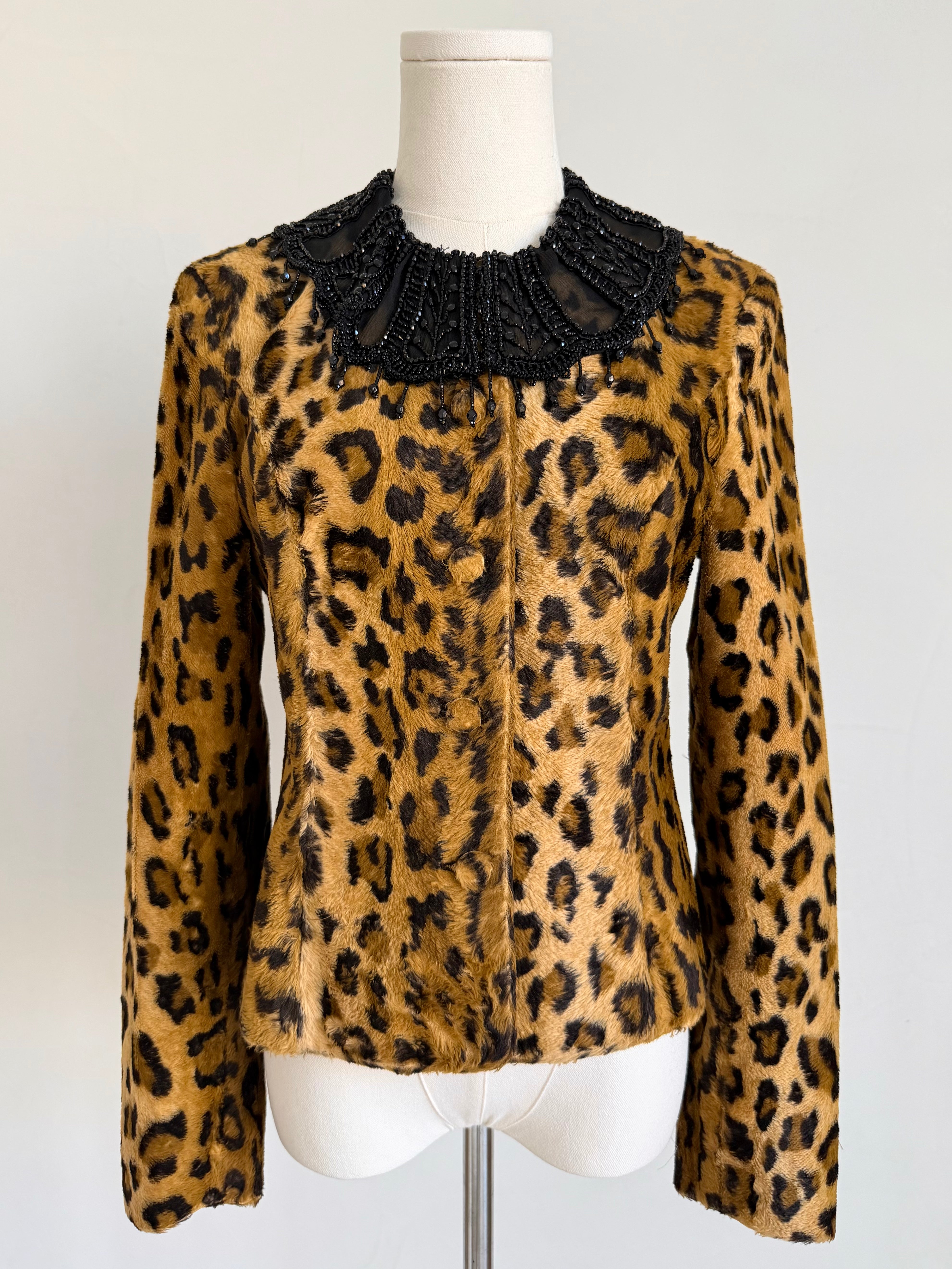 F/W 1994 Runway Leopard Beaded Jacket