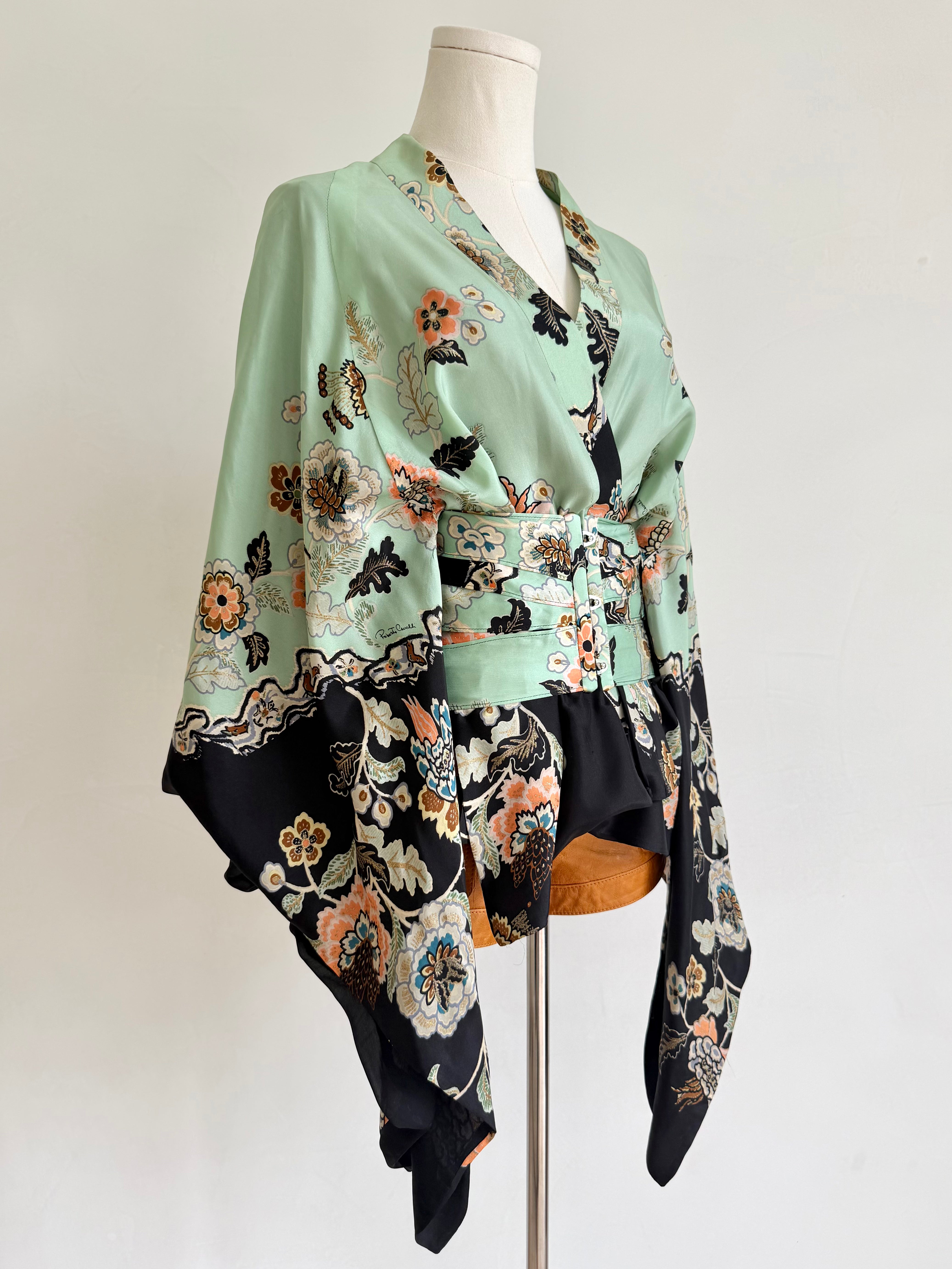 S/S 2003 Mint Floral Chinoiserie Waist Corset