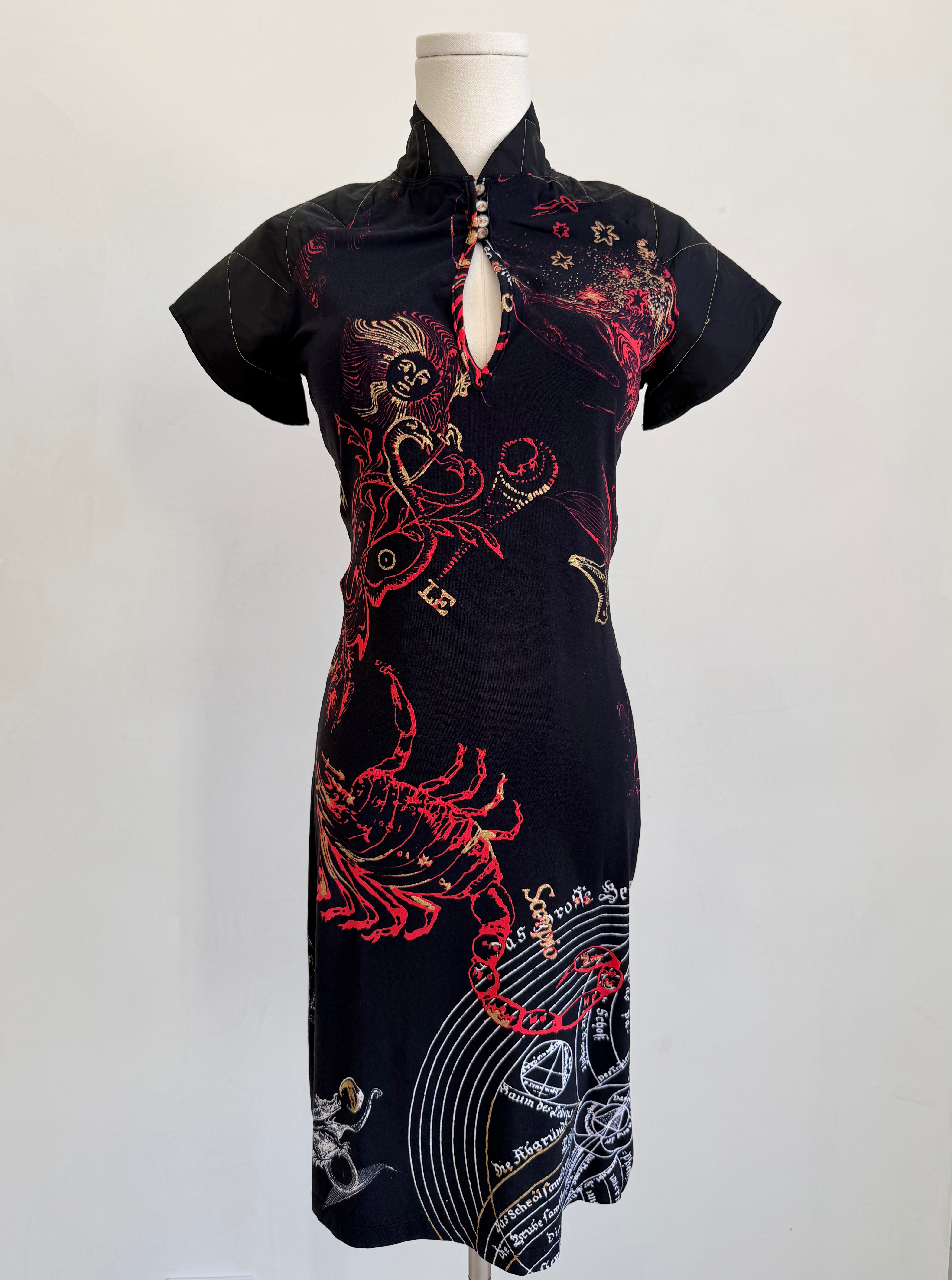 F/W 2003 Zodiac Print Mini Dress