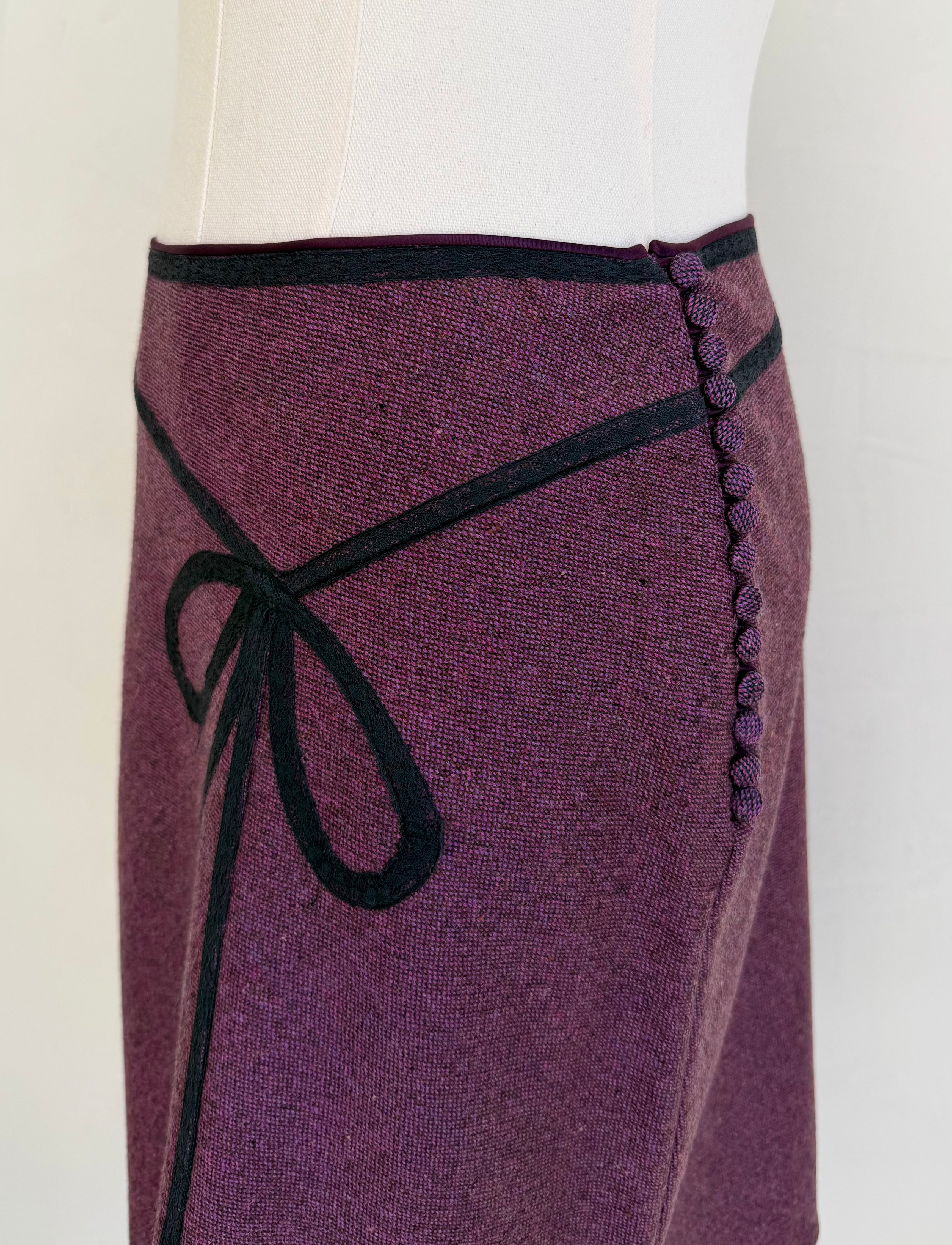 F/W 1994 Plum Wool Tailored Blazer & Skirt Set