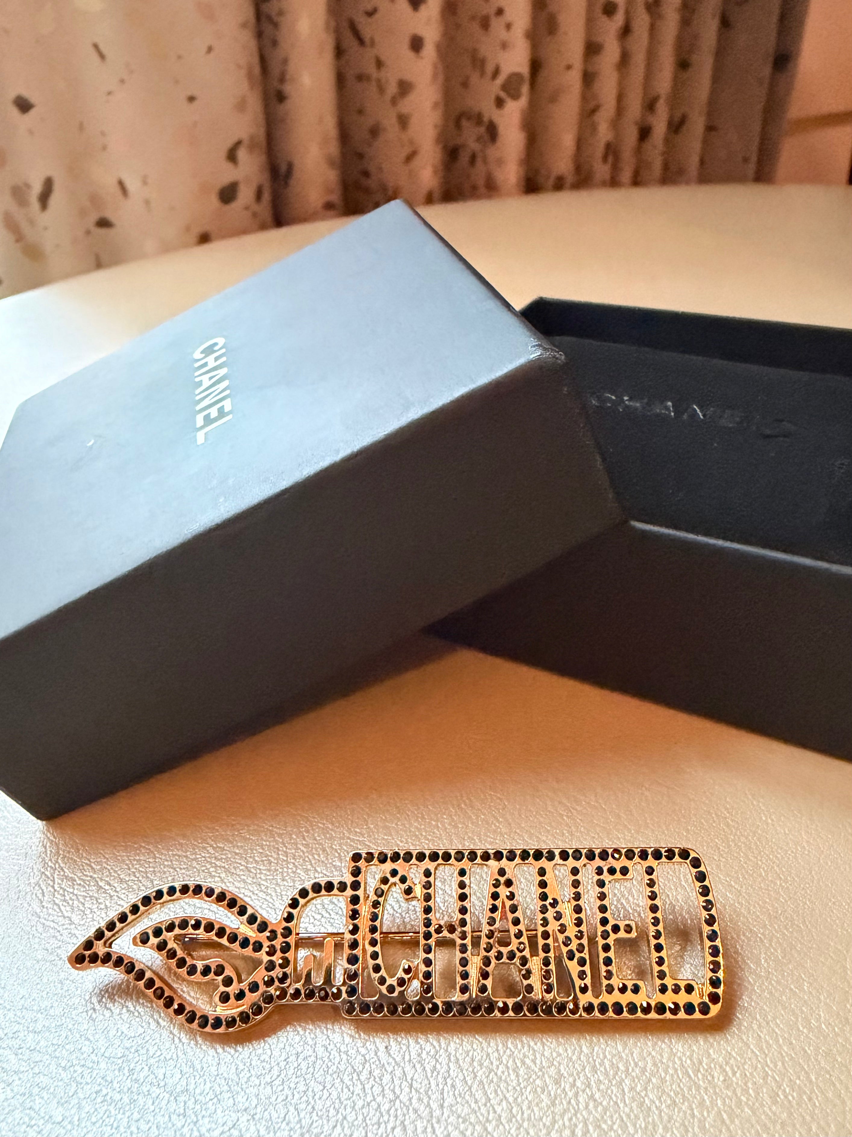 F/W 2017 Crystal Pavé Logo Brooch