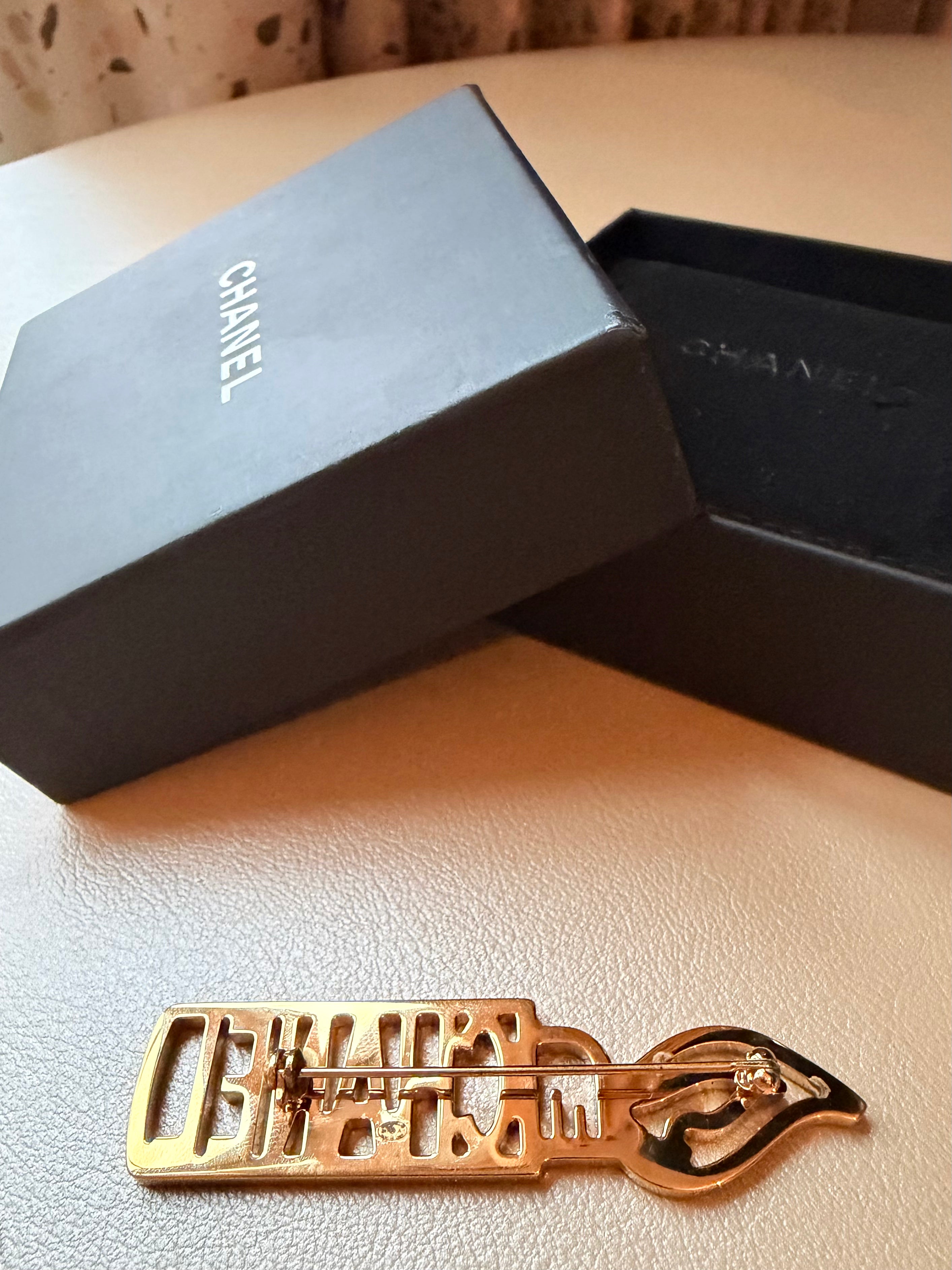 F/W 2017 Crystal Pavé Logo Brooch