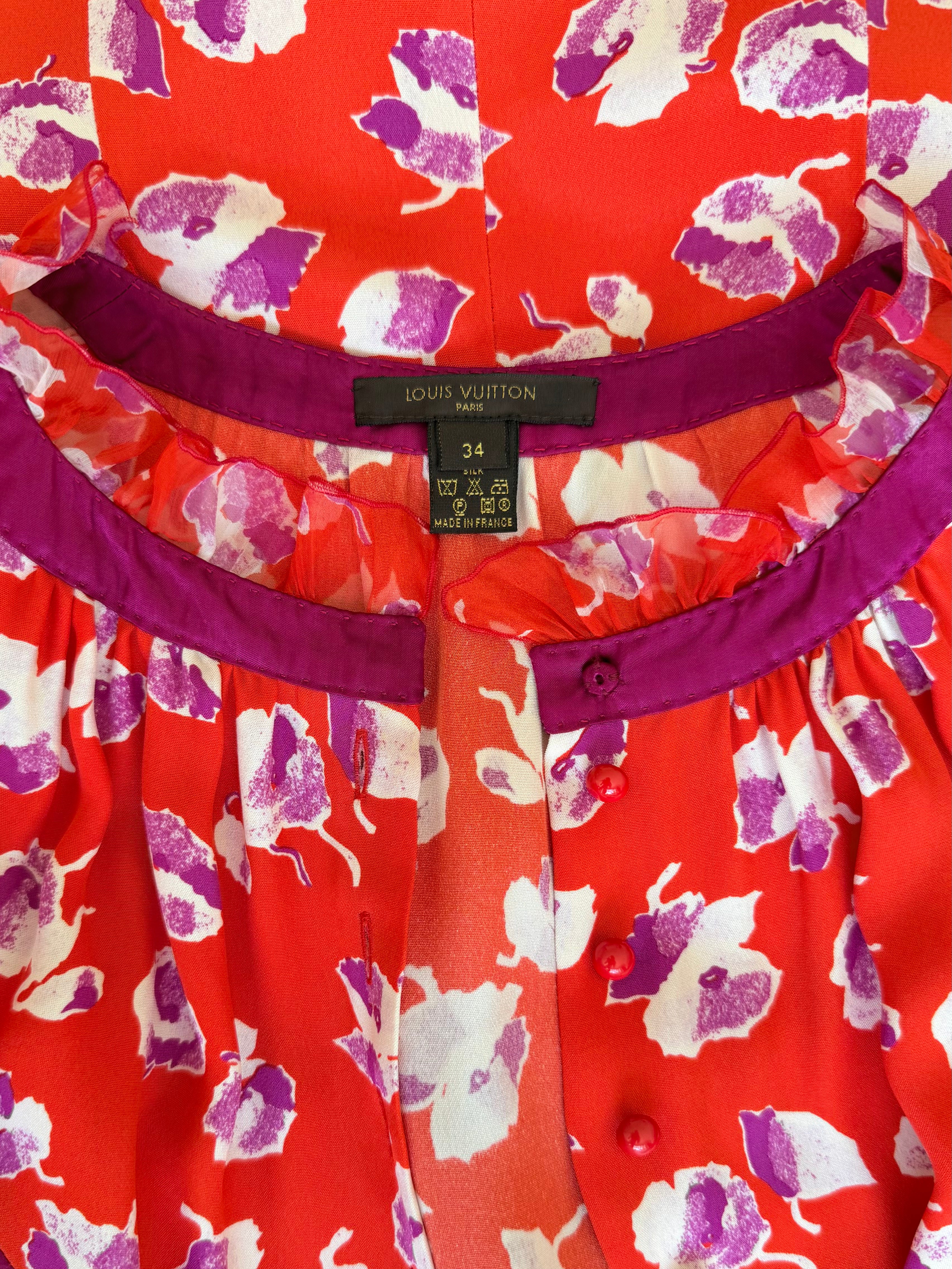 By Marc Jacobs S/S 2005 Floral Silk Dress with Ribbons