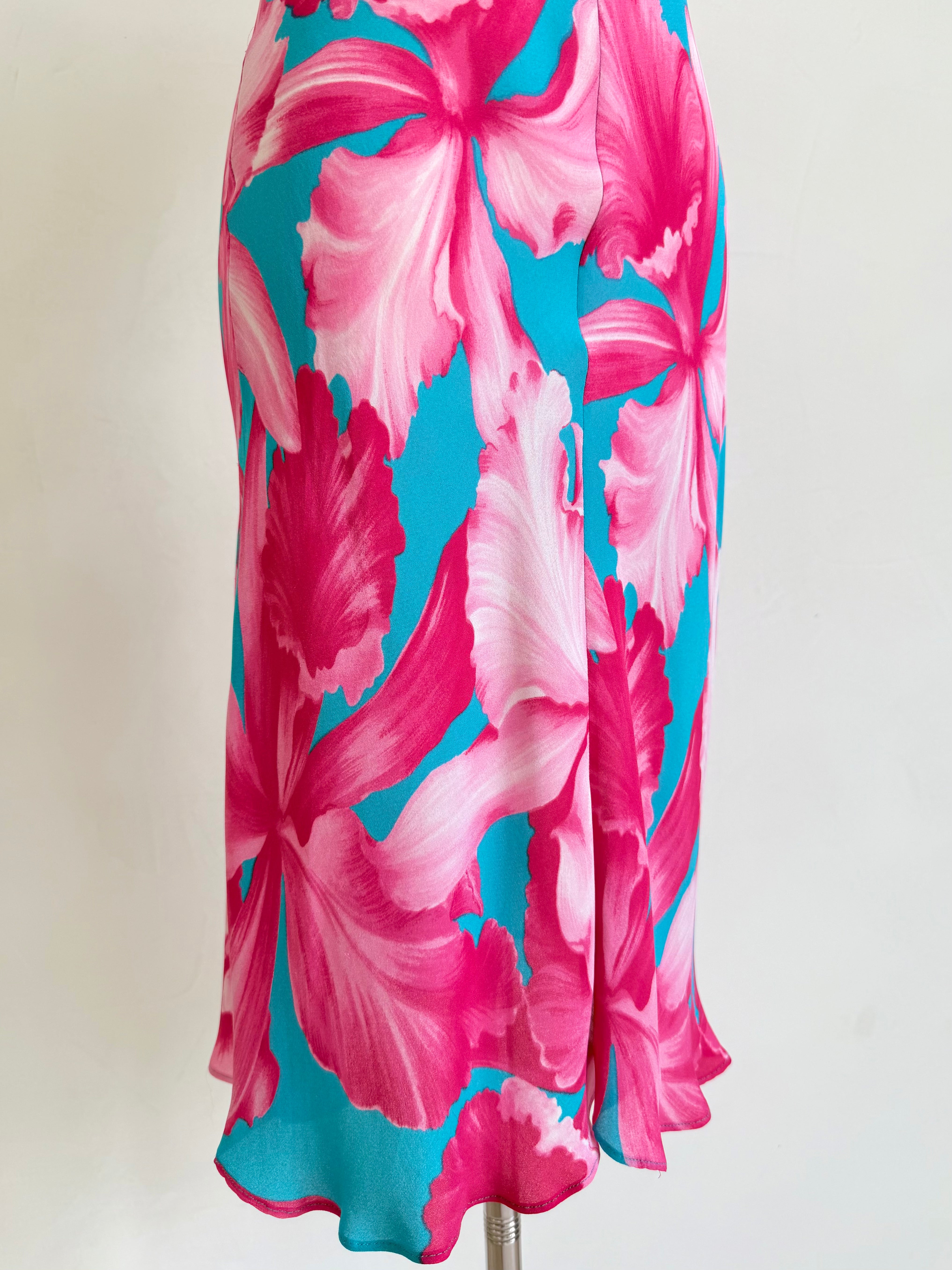 S/S 2004 Hibiscus Print Silk Dress and Scarf