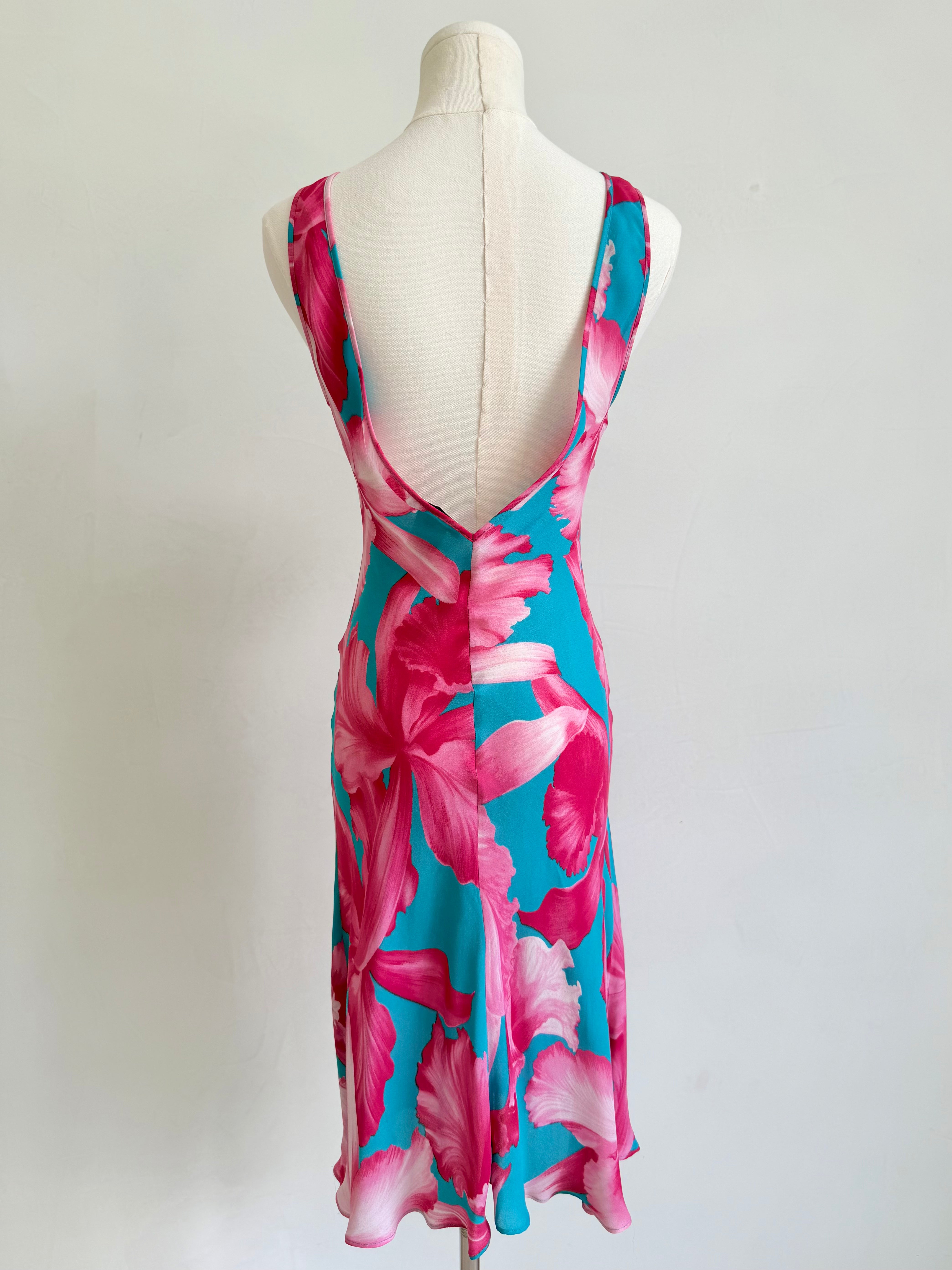 S/S 2004 Hibiscus Print Silk Dress and Scarf