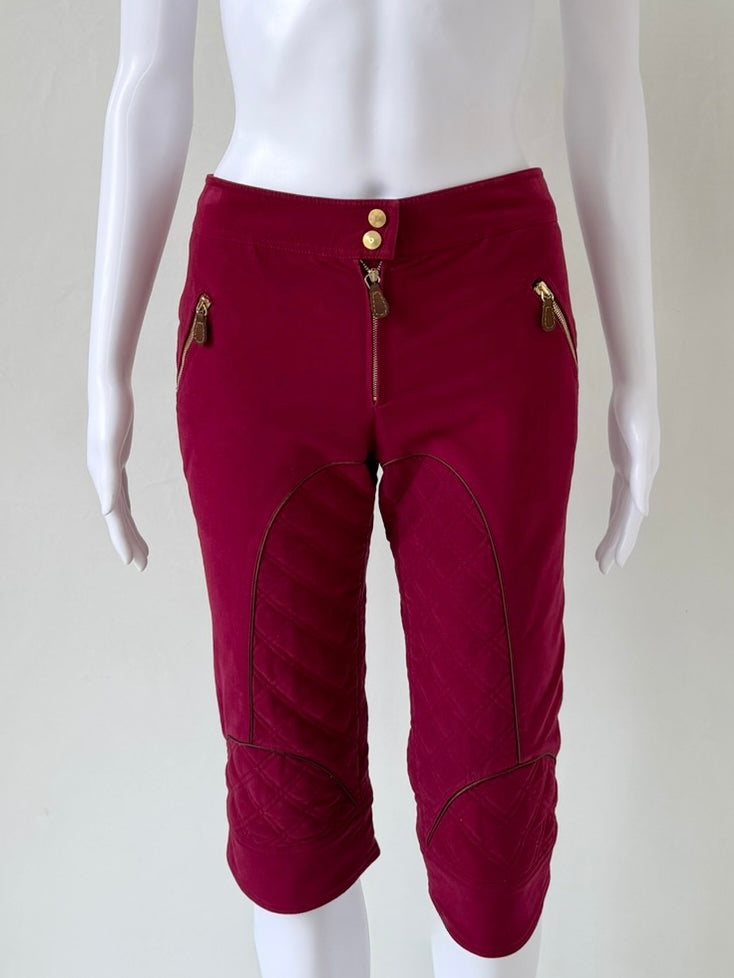 F/W 2008 Plum Red Quilted Capri Pants