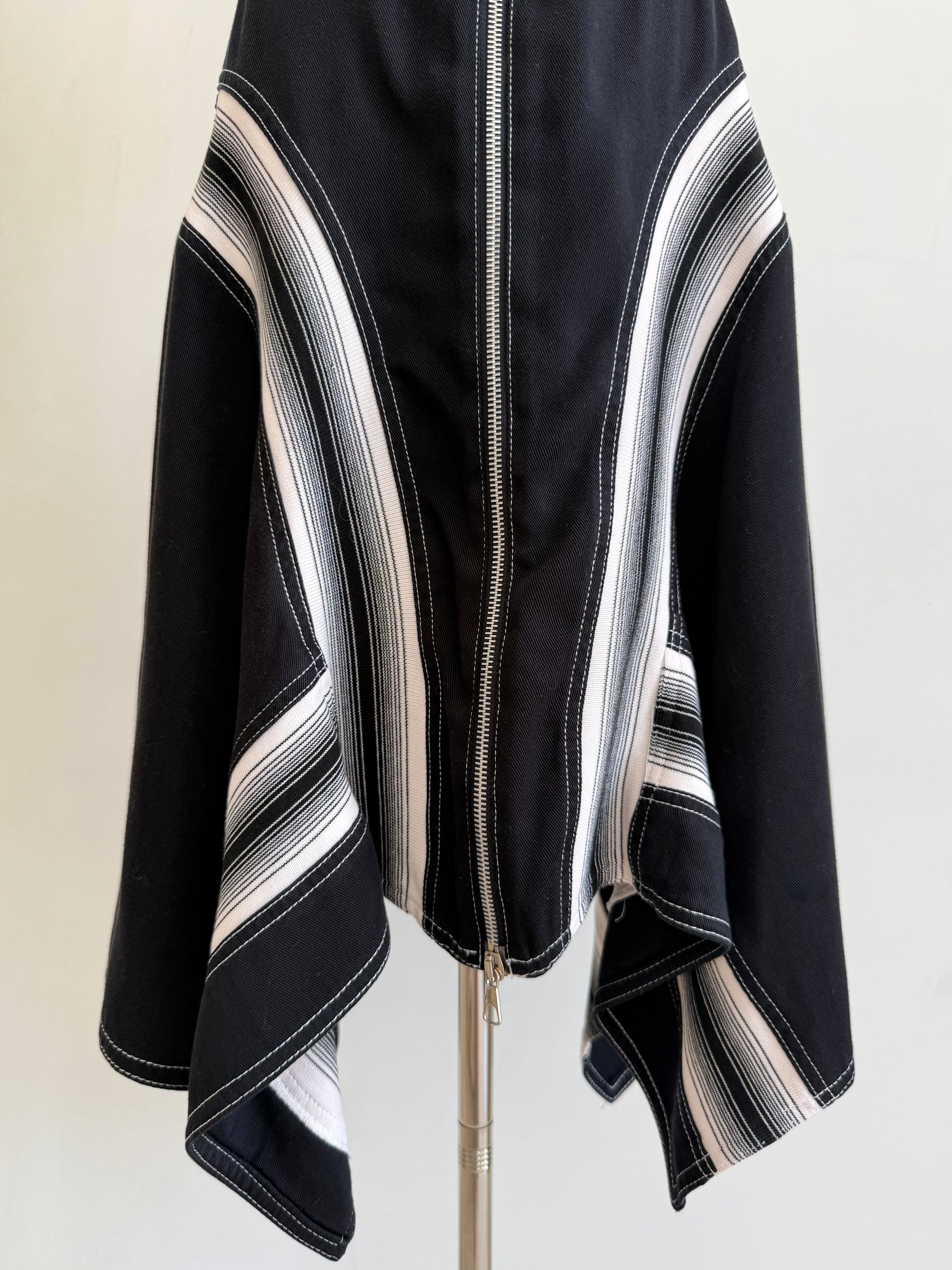 F/W 2002 Varsity Stripe Tencel Skirt