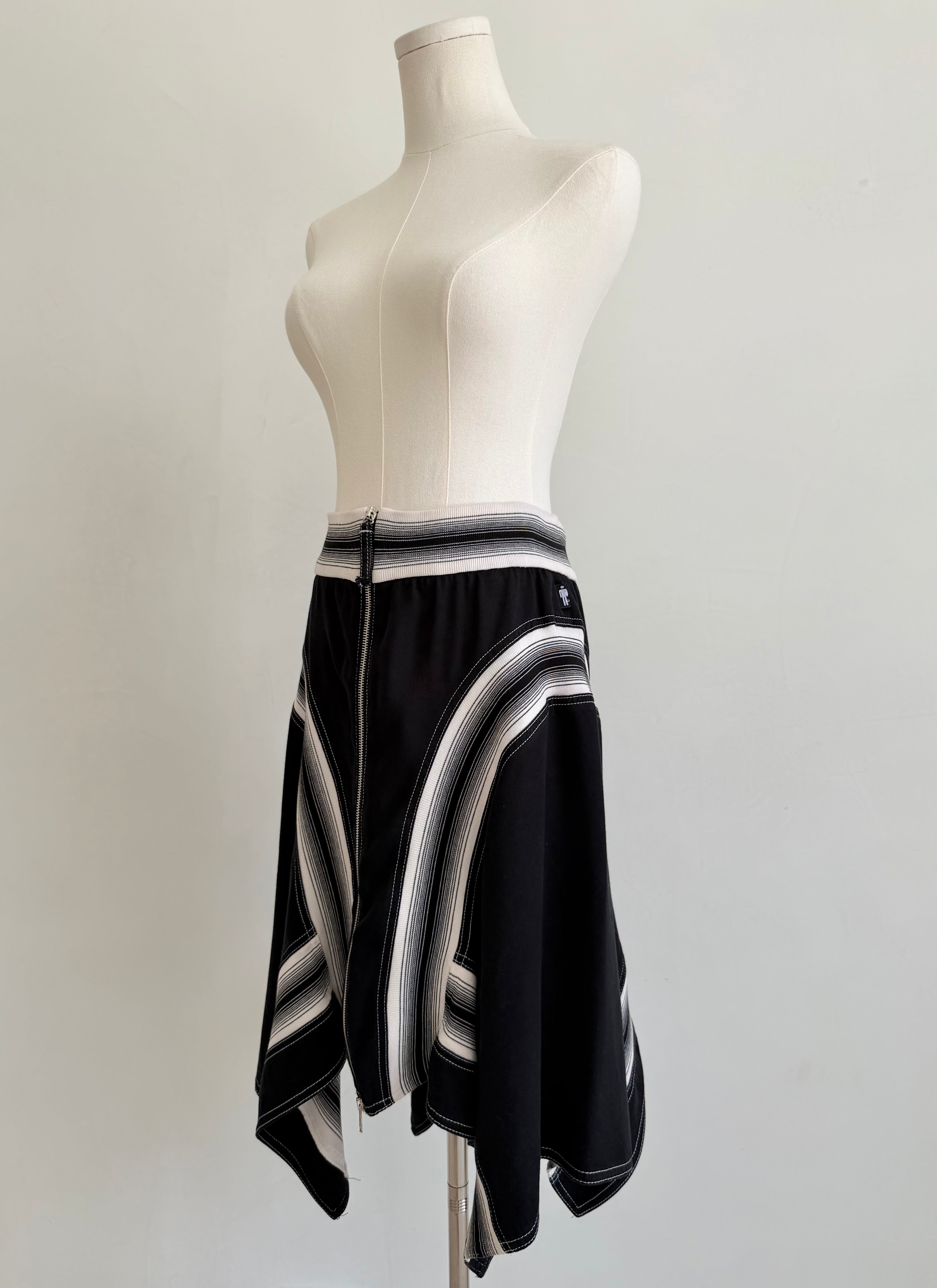 F/W 2002 Varsity Stripe Tencel Skirt