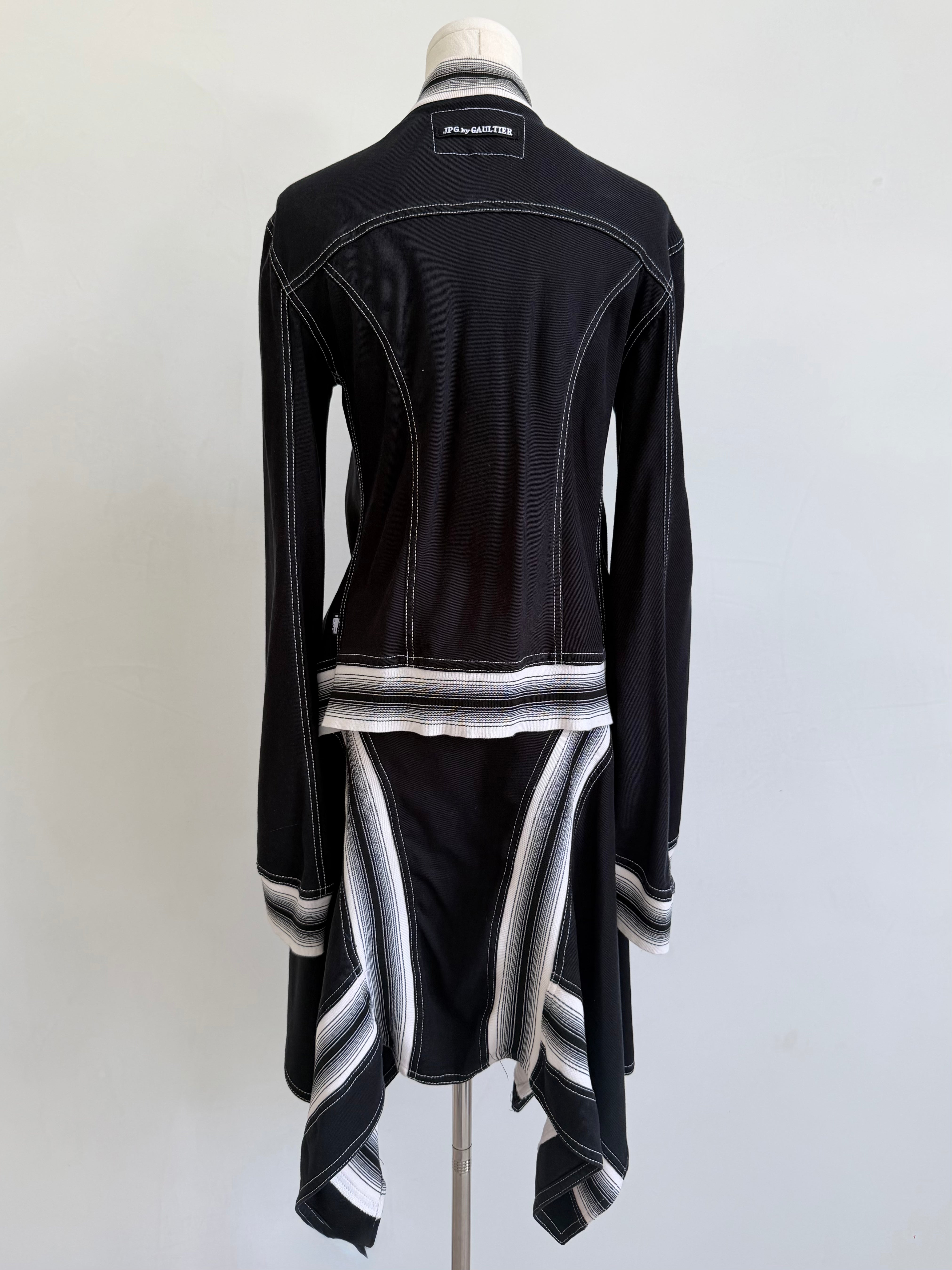 F/W 2002 Varsity Stripe Tencel Skirt