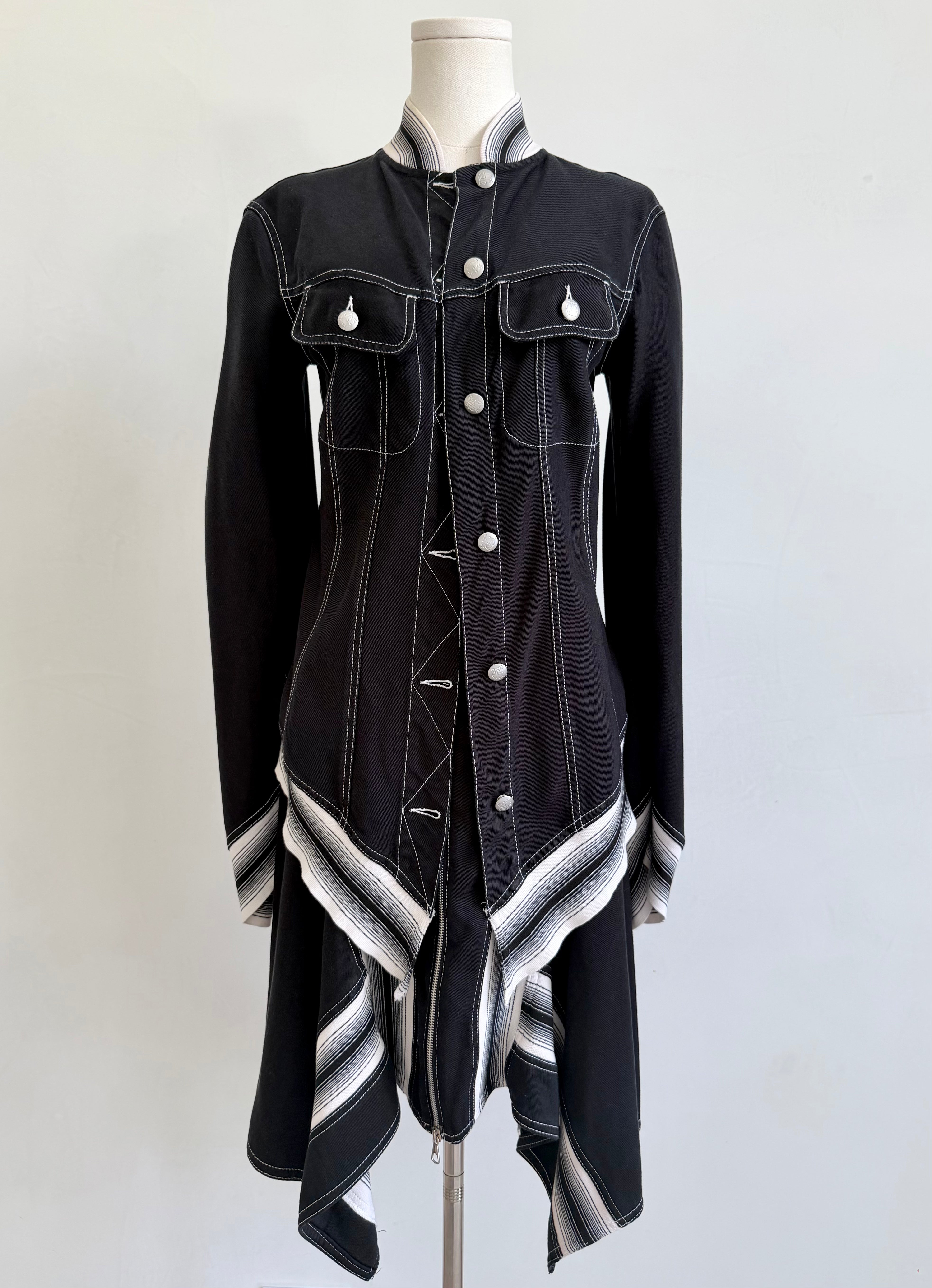 F/W 2002 Varsity Stripe Tencel Jacket