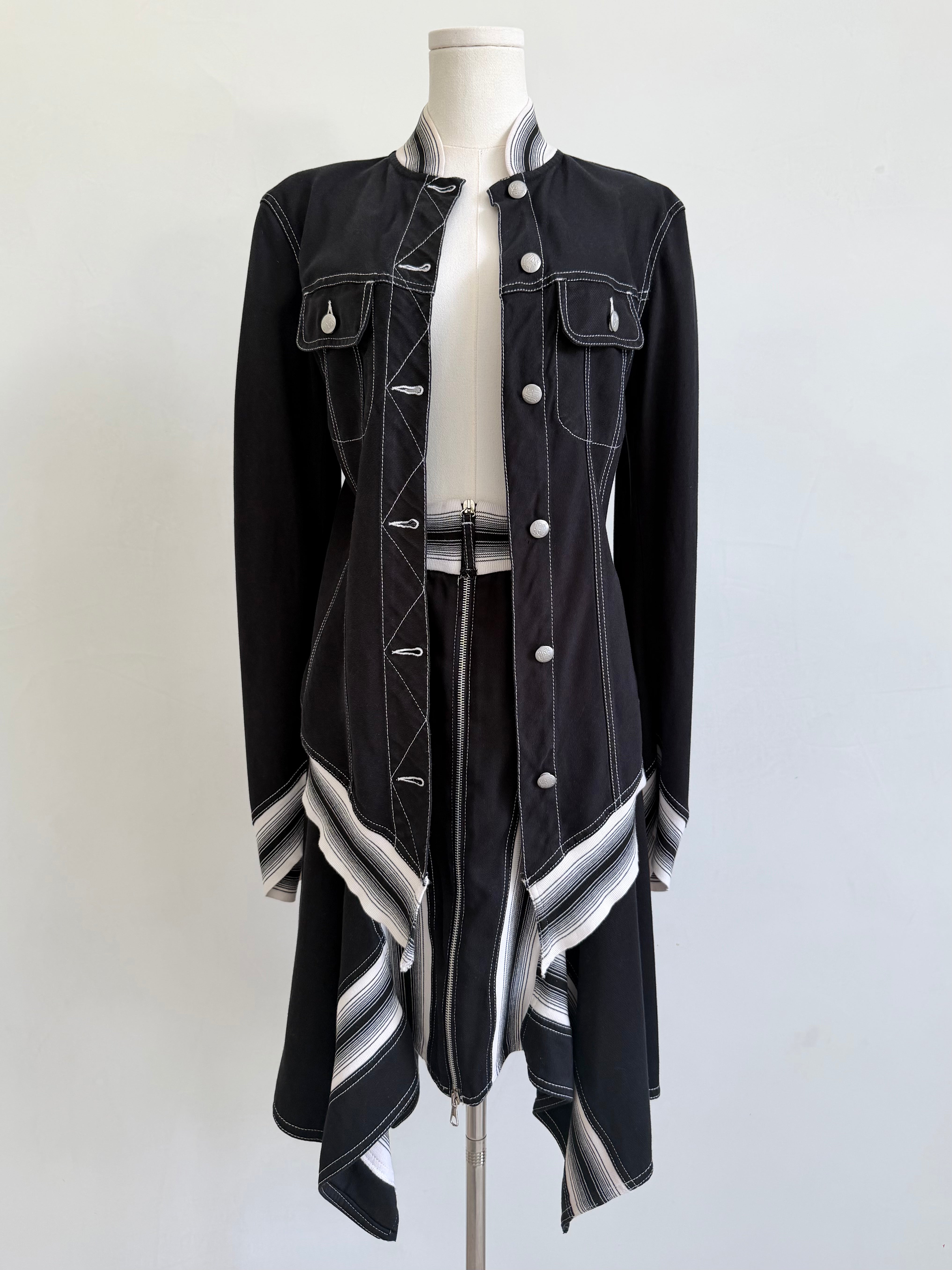 F/W 2002 Varsity Stripe Tencel Jacket