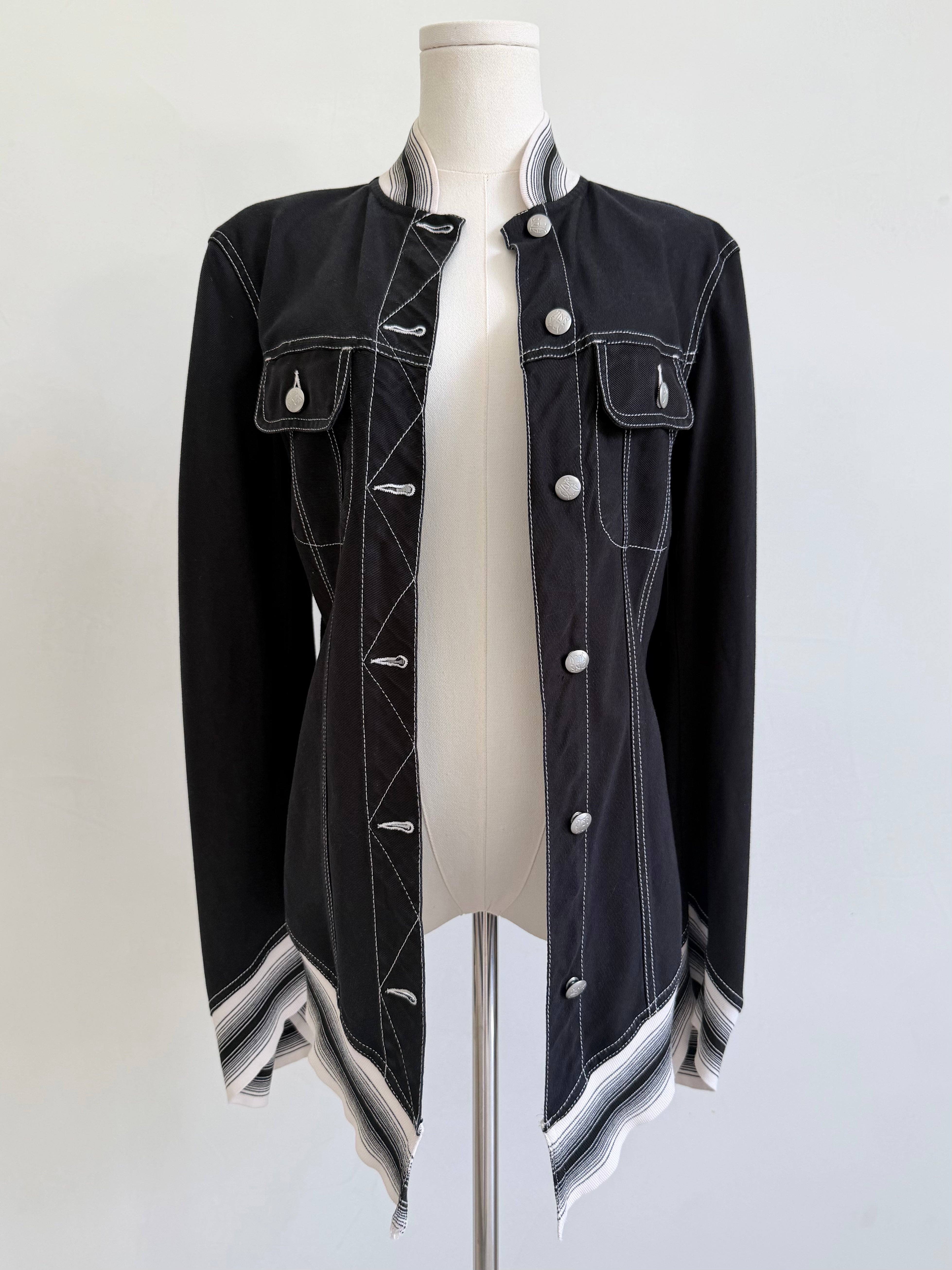 F/W 2002 Varsity Stripe Tencel Jacket