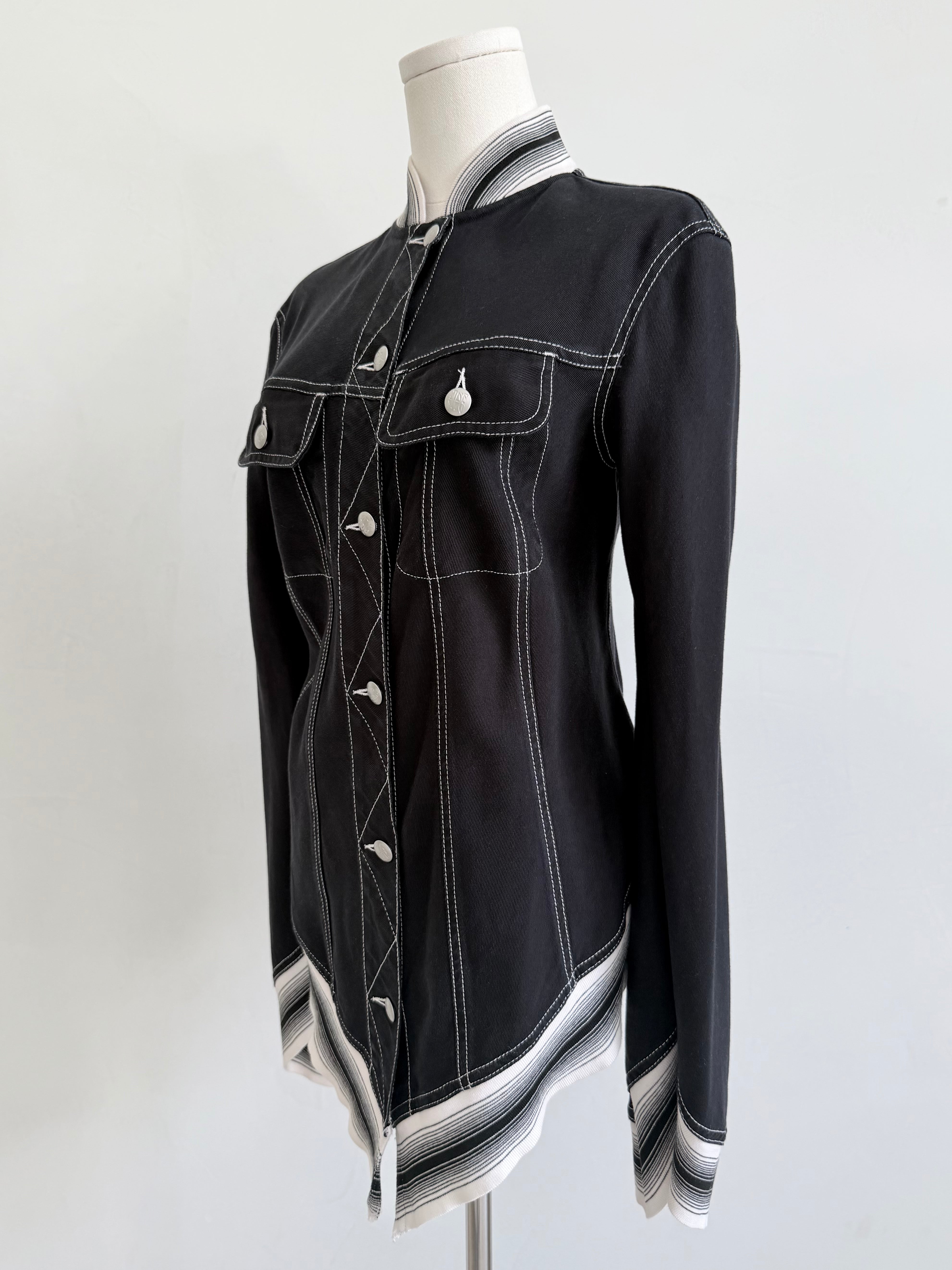 F/W 2002 Varsity Stripe Tencel Jacket