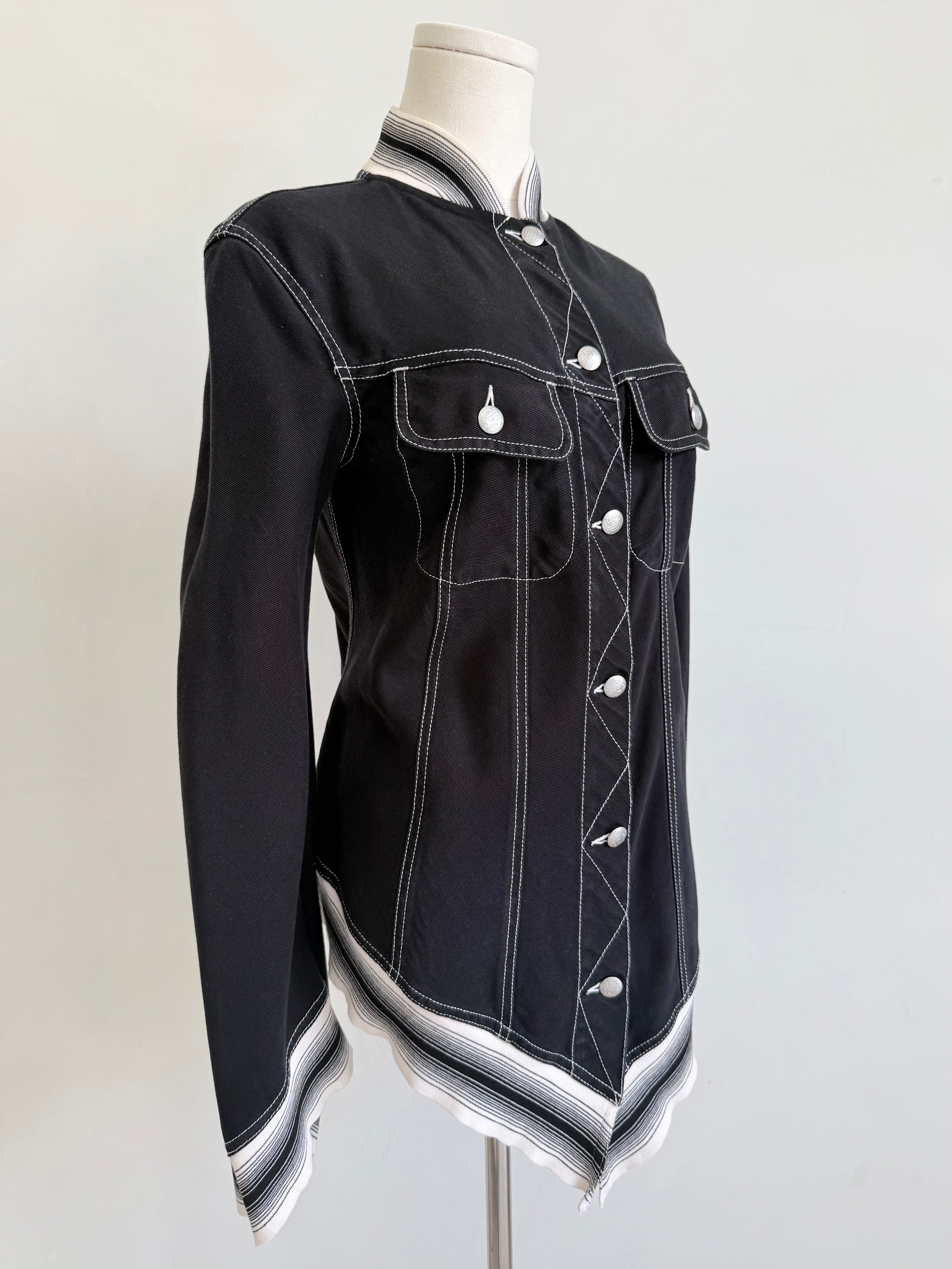 F/W 2002 Varsity Stripe Tencel Jacket