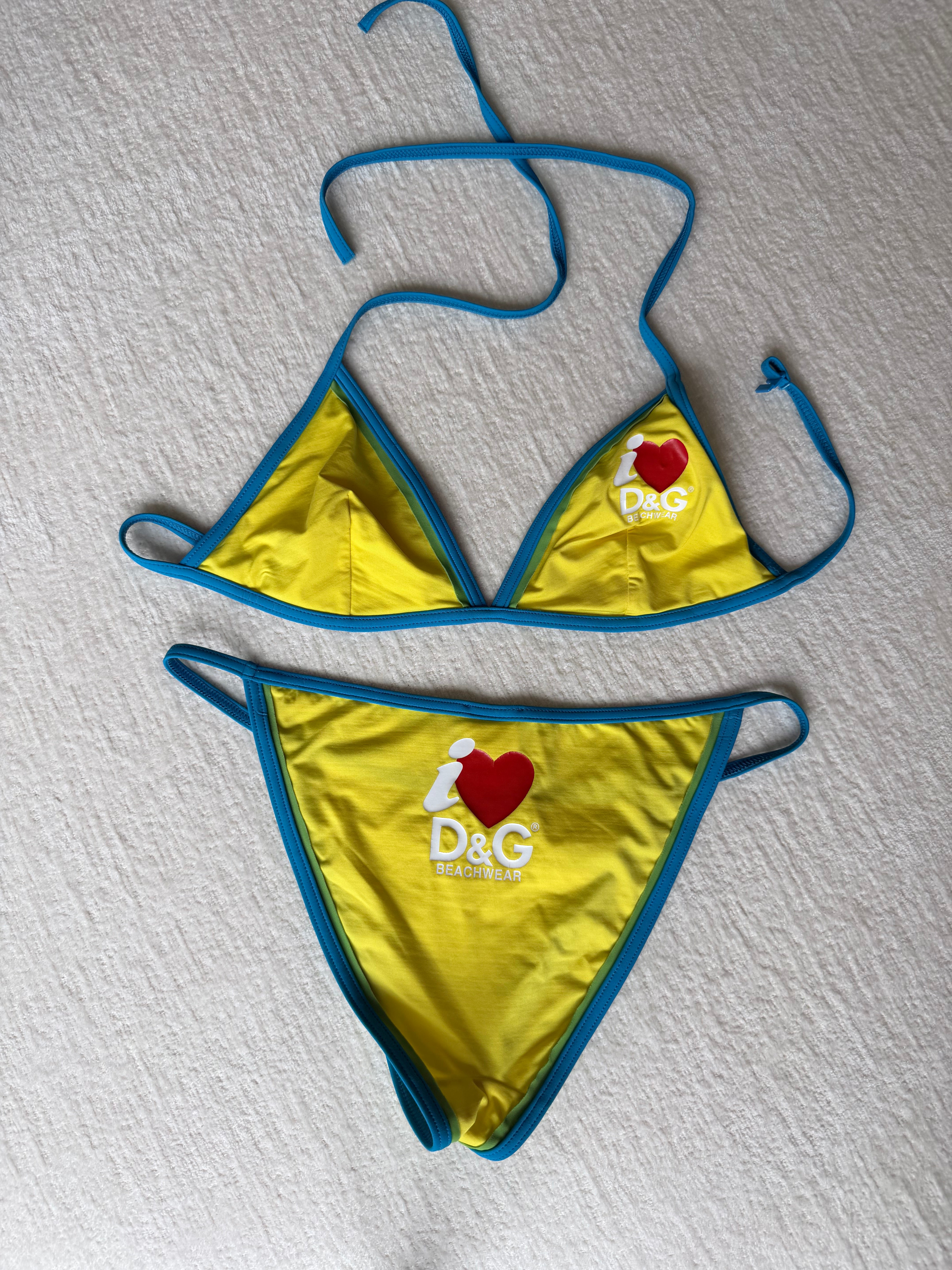 “I ❤️ D&G” Logo Bikini Set
