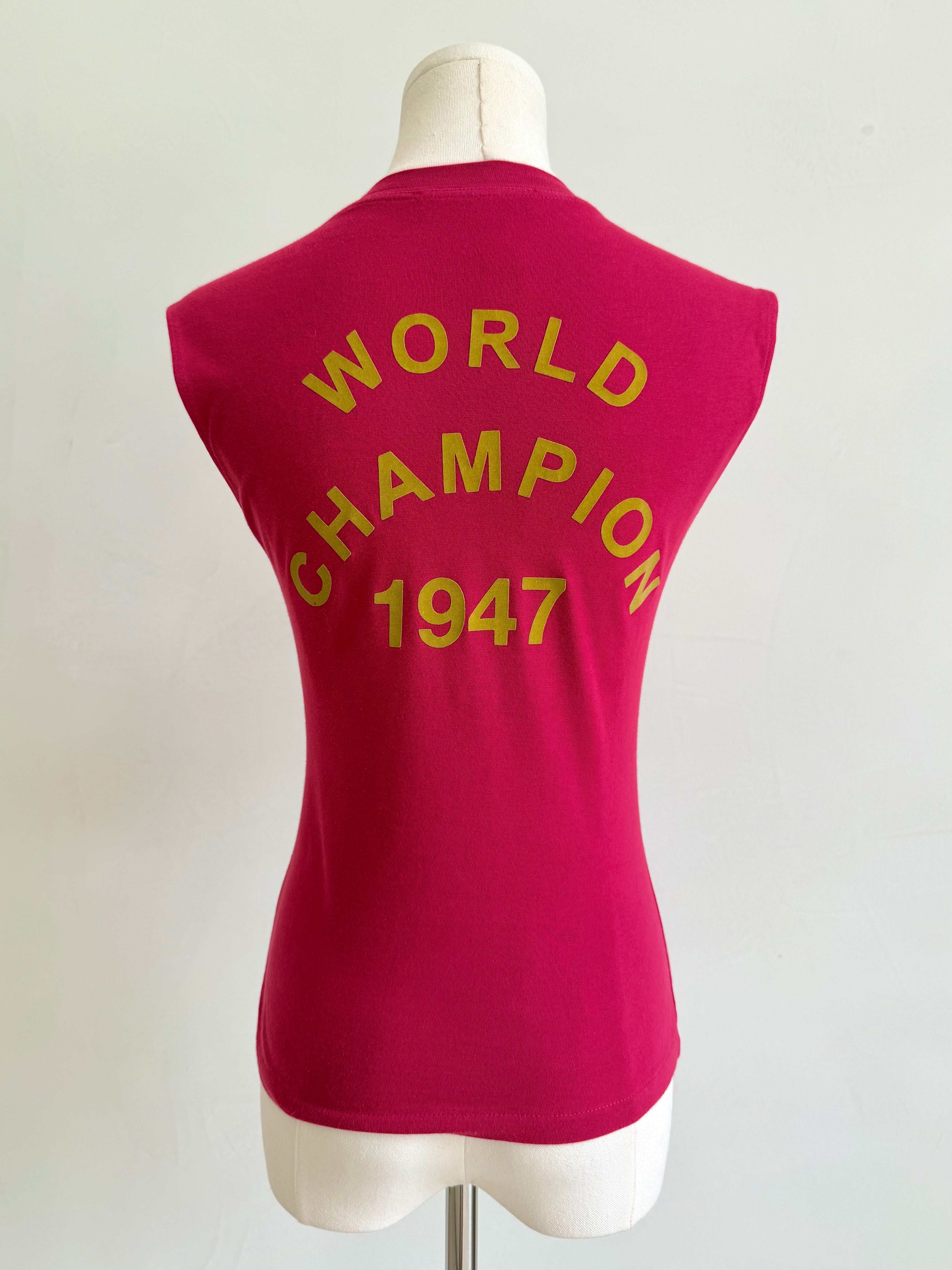 S/S 2002 Red “J’Adore Dior” Sleeveless Tank