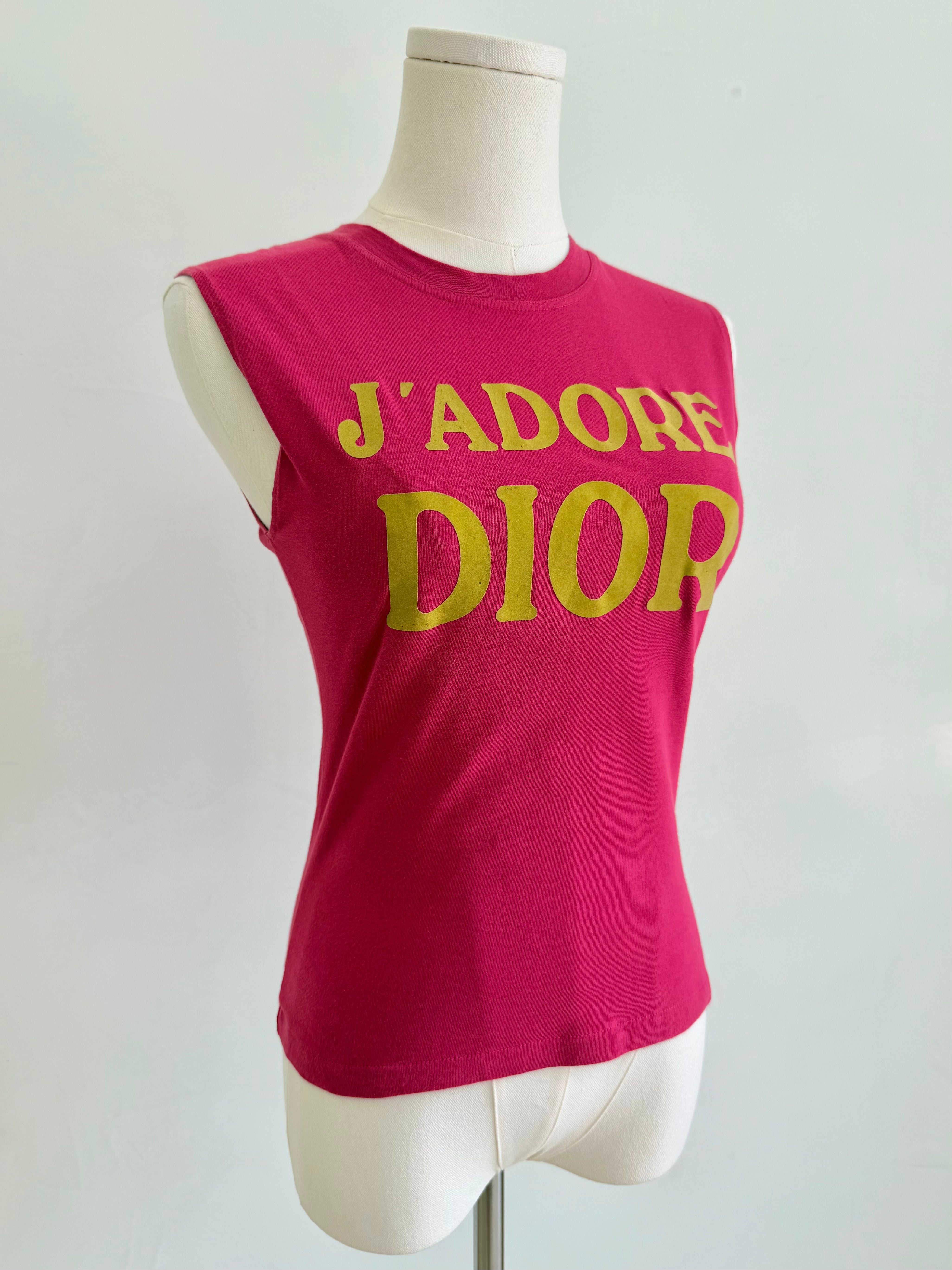 S/S 2002 Red “J’Adore Dior” Sleeveless Tank